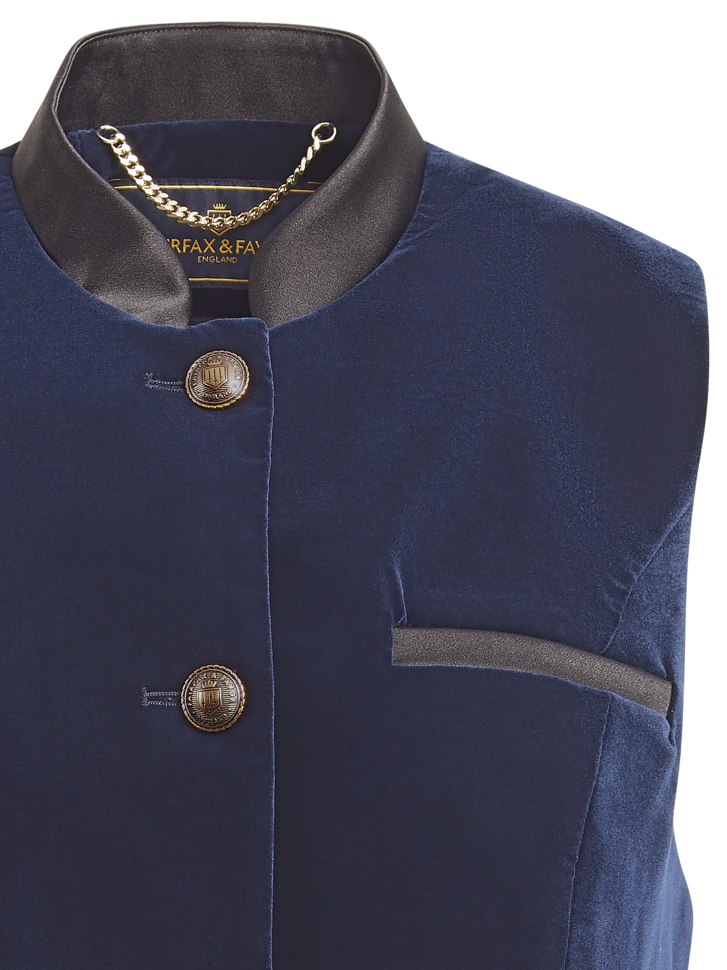 Madeline Gilet Navy Velvet Women's Fashion Vest - Perfect for Fall Layering, Office Wear & Casual Outfits