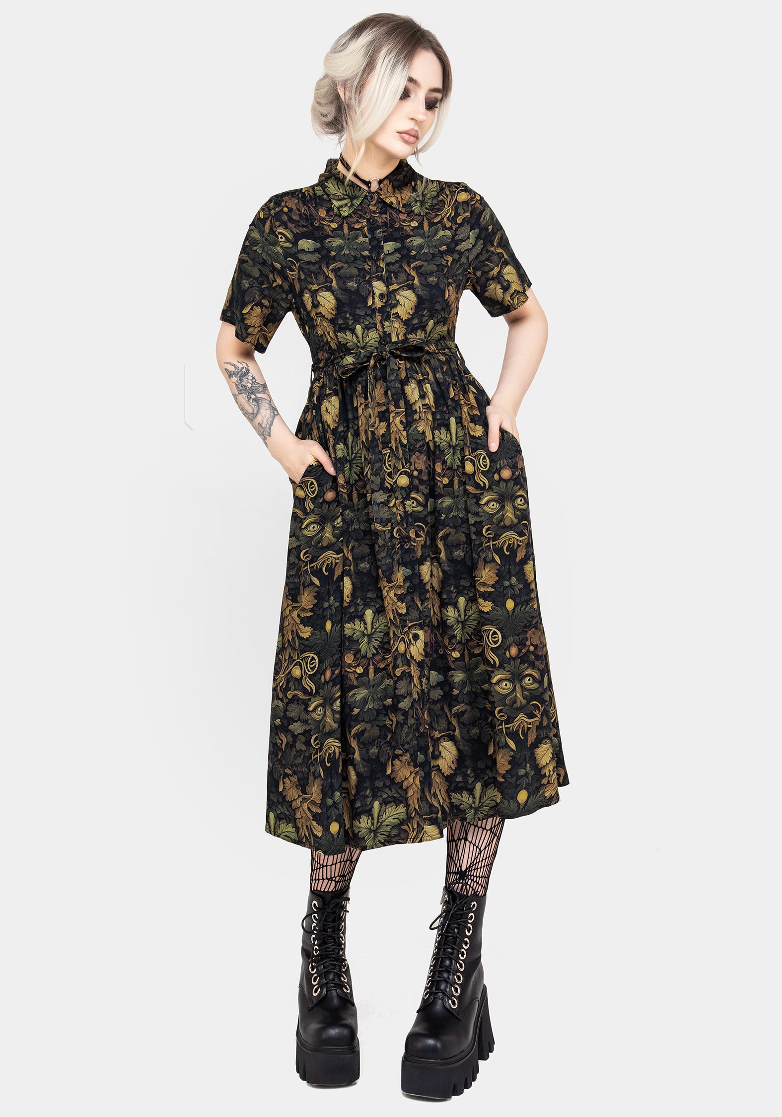 Rebirth Midi Shirt Dress for Women - Stylish Casual & Office Wear - Flowy Button Down Tunic Top with Pockets | Perfect for Work, Date Night & Weekend Outfits