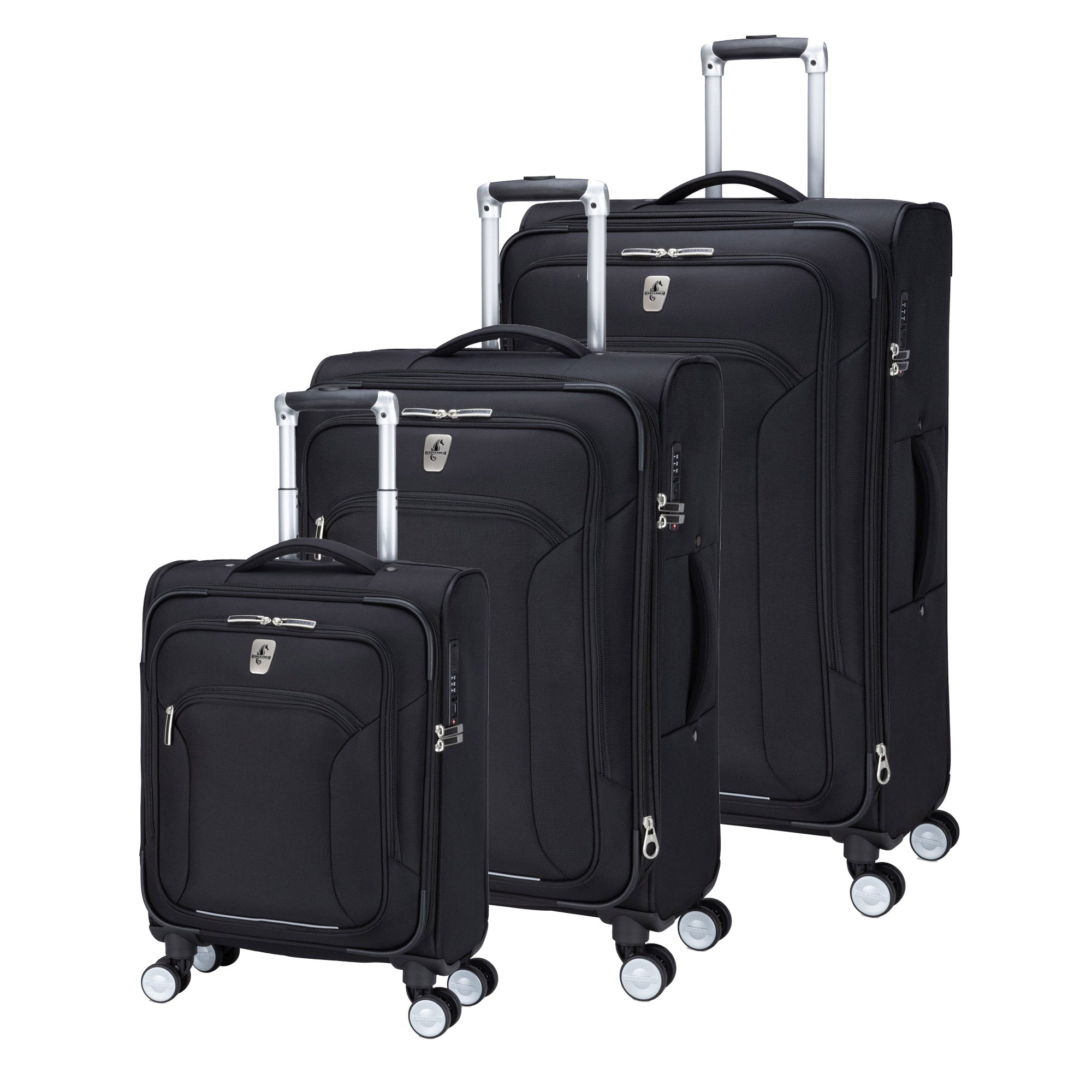Atlantic Sailbound 3-Piece Luggage Set - Lightweight Spinner Suitcase with TSA Lock for Travel, Vacation & Business Trips (Carry-On, Medium & Large)