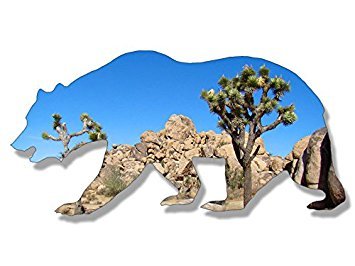 California Bear Shaped Joshua Tree Magnet - 3x6 Inch National Park Souvenir for RV, Fridge & Travel Accessories | Perfect for Road Trips, Camping & Desert Adventures