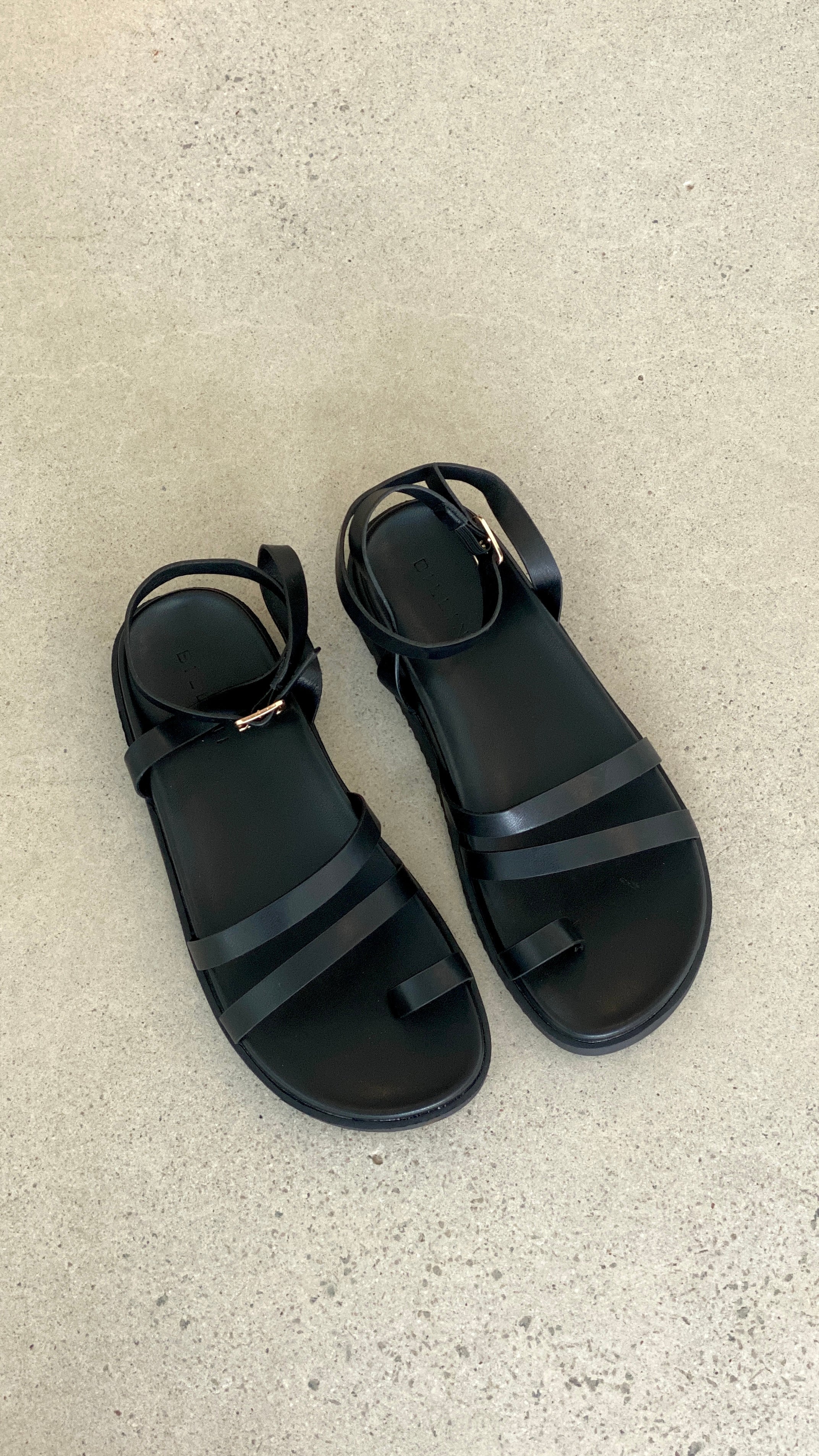 Astrid Sandal Women's Black Comfortable Strappy Sandals - Perfect for Summer, Beach, and Casual Outings