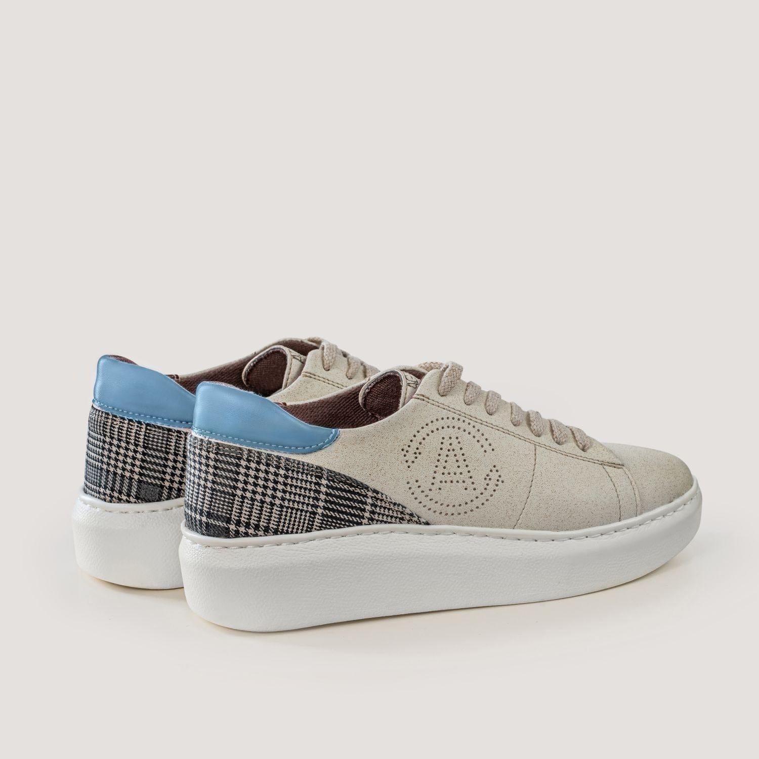 Jane Women's Vegan Sneakers - Apple & Corn Leather Eco-Friendly Shoes | Sky Blue | Casual Walking, Work & Sustainable Fashion