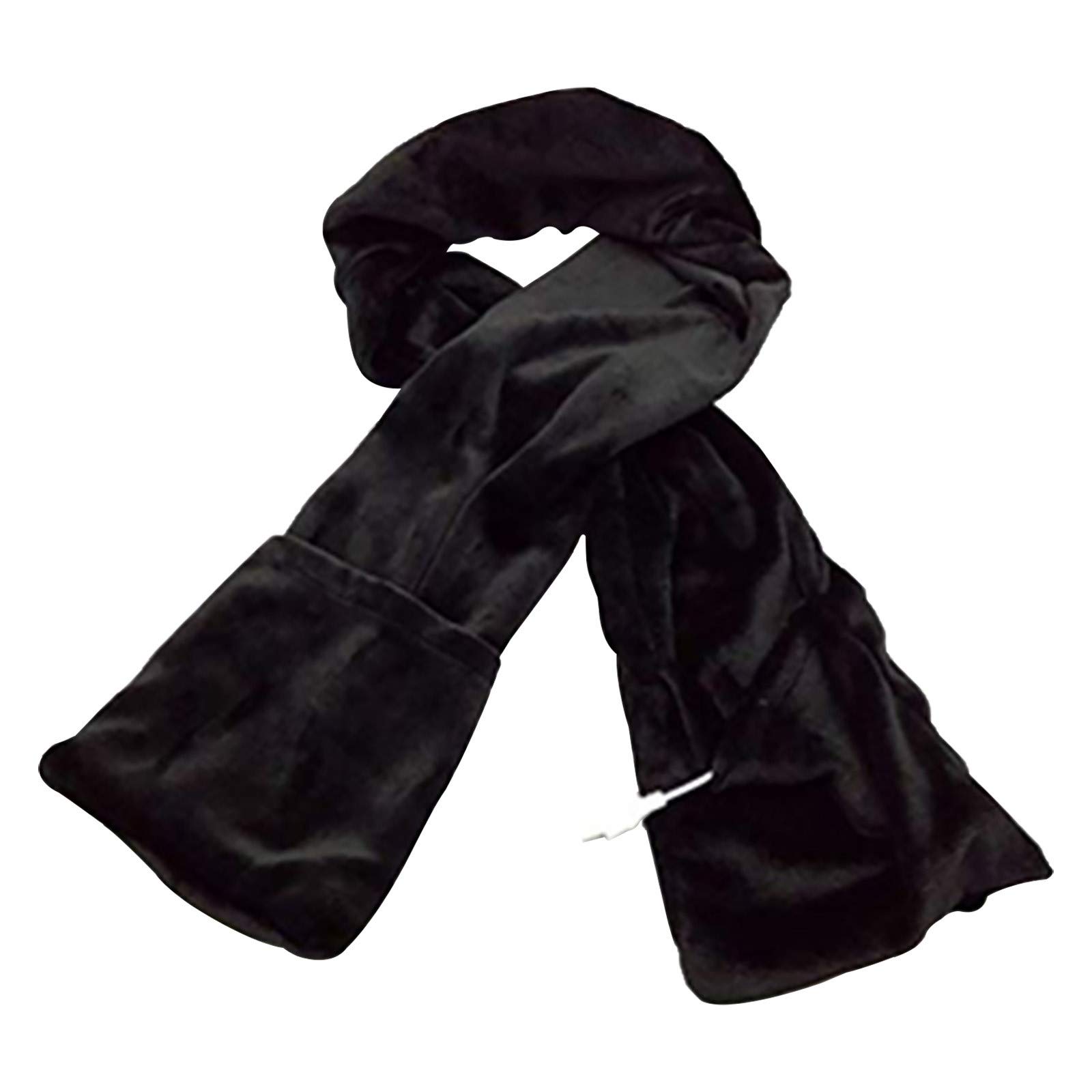 USB Heated Scarf for Men - Electric Warming Shawl with Flannel Lining - Cold Weather Protection for Winter, Outdoor Activities & Travel