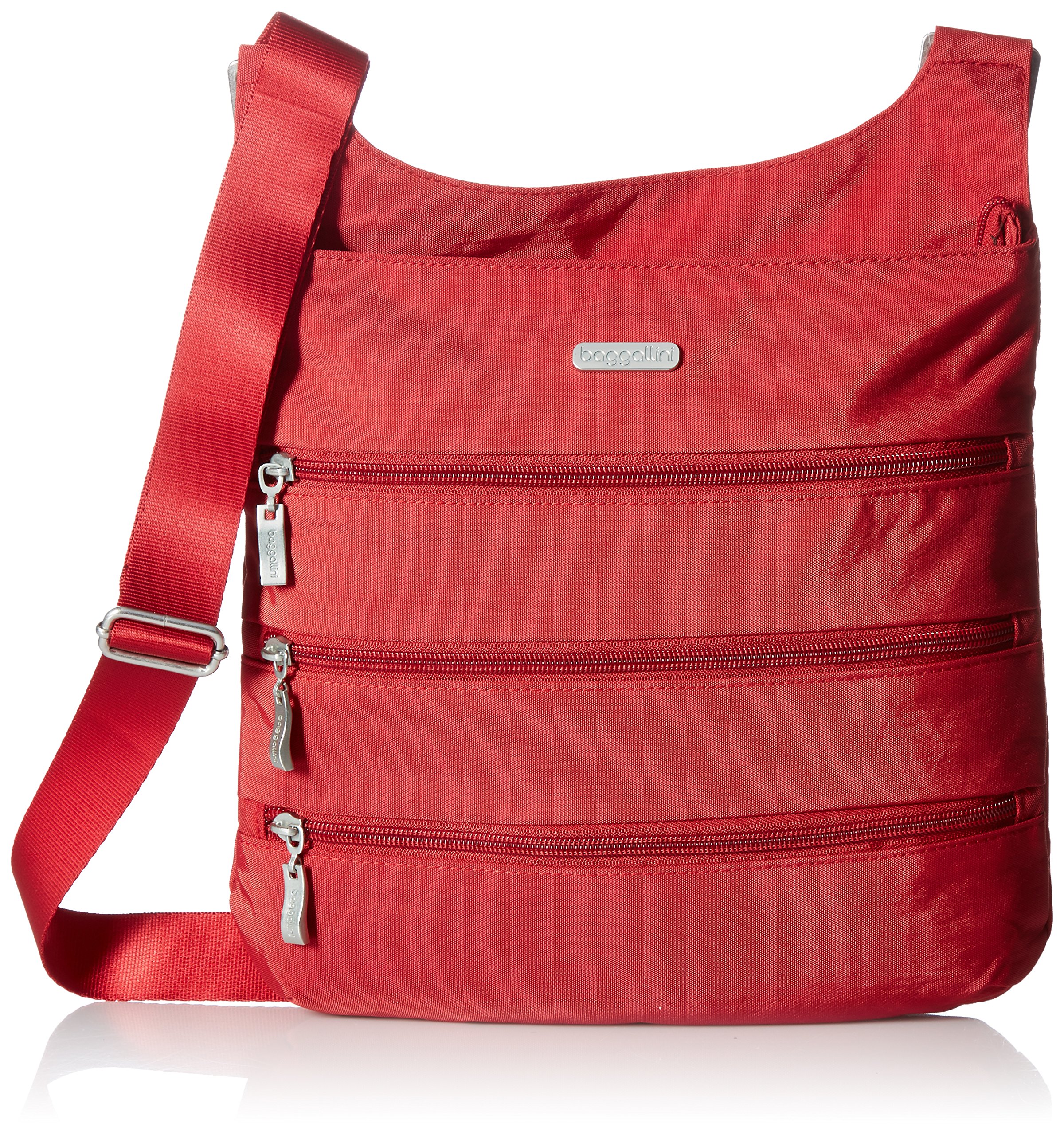 Baggallini Big Zipper Travel Crossbody Bag for Women - Lightweight Anti-Theft Purse with Multiple Pockets for Travel, Commuting & Everyday Use