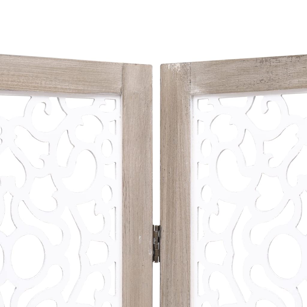CHARMMA 5-Panel White Room Divider Screen - 68.9