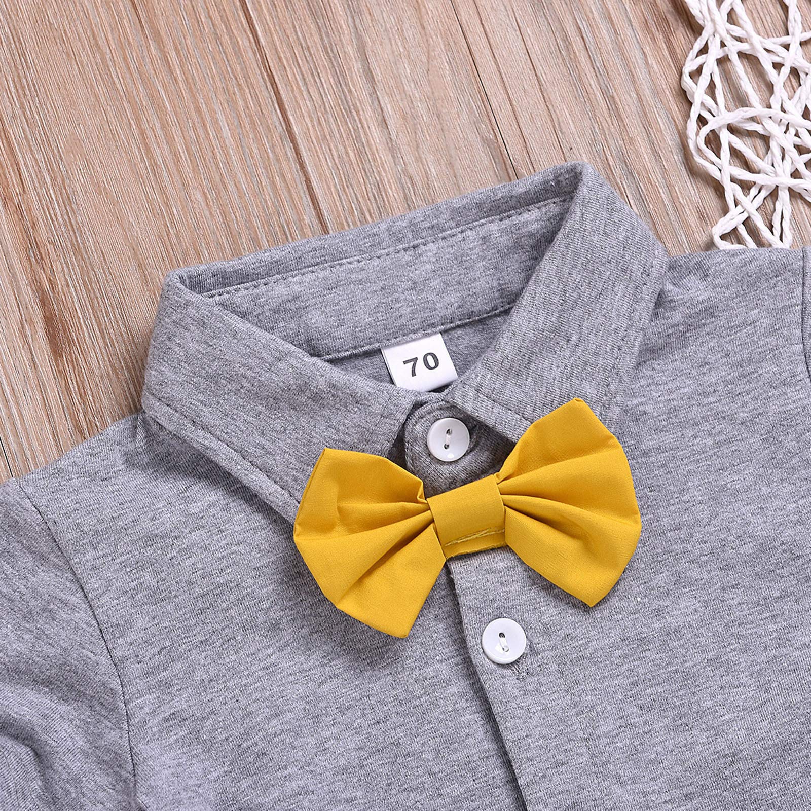Toddler Boys' Summer Outfit Set - Button Down Blouse & Shorts with Bow Tie | Gentlemen Style Casual Wear for Kids | Perfect for Parties, School & Family Photos