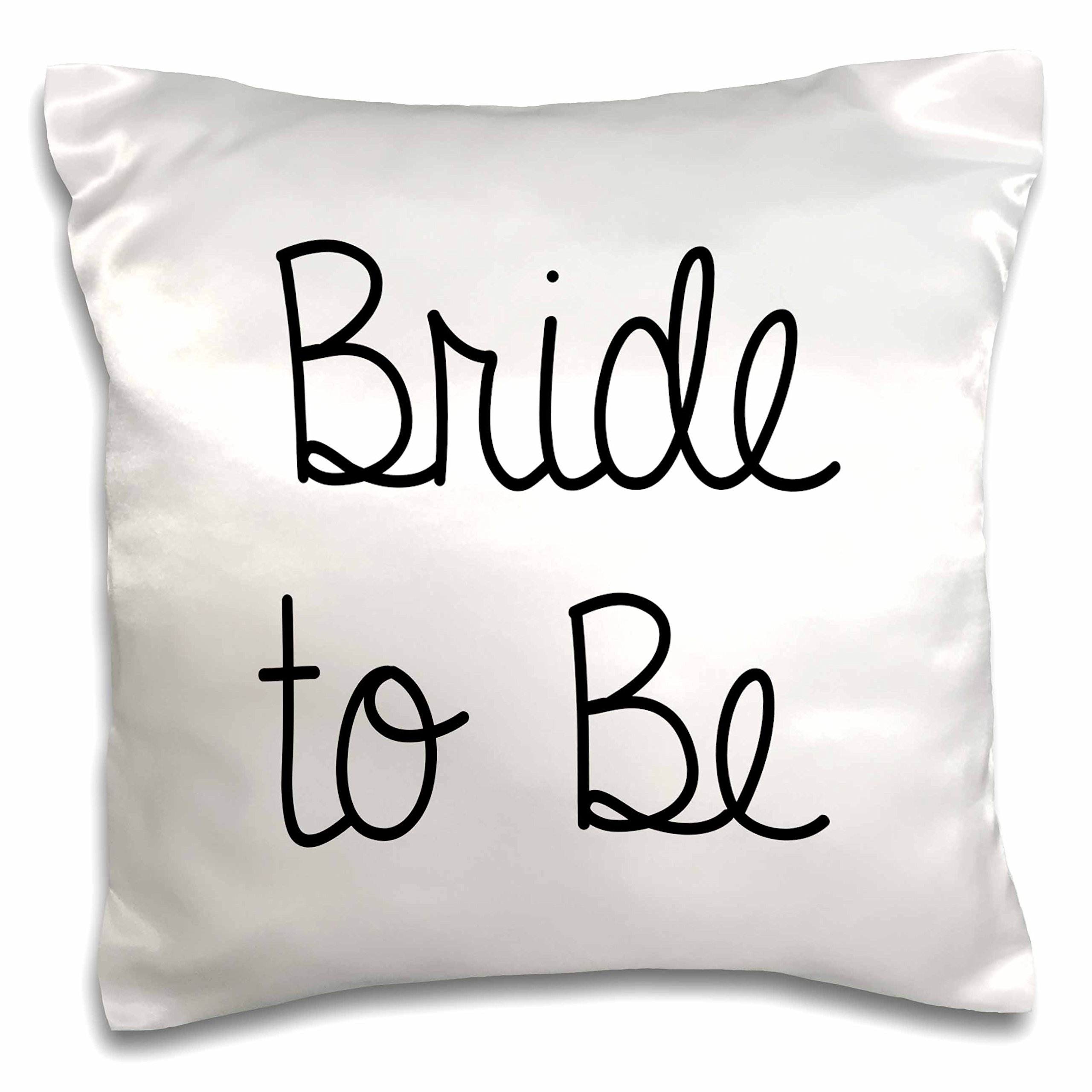 3D Rose Bride to Be Pillow Case - 16x16 Inch Decorative Throw Pillow Cover for Wedding, Bridal Shower, Bachelorette Party & Home Decor