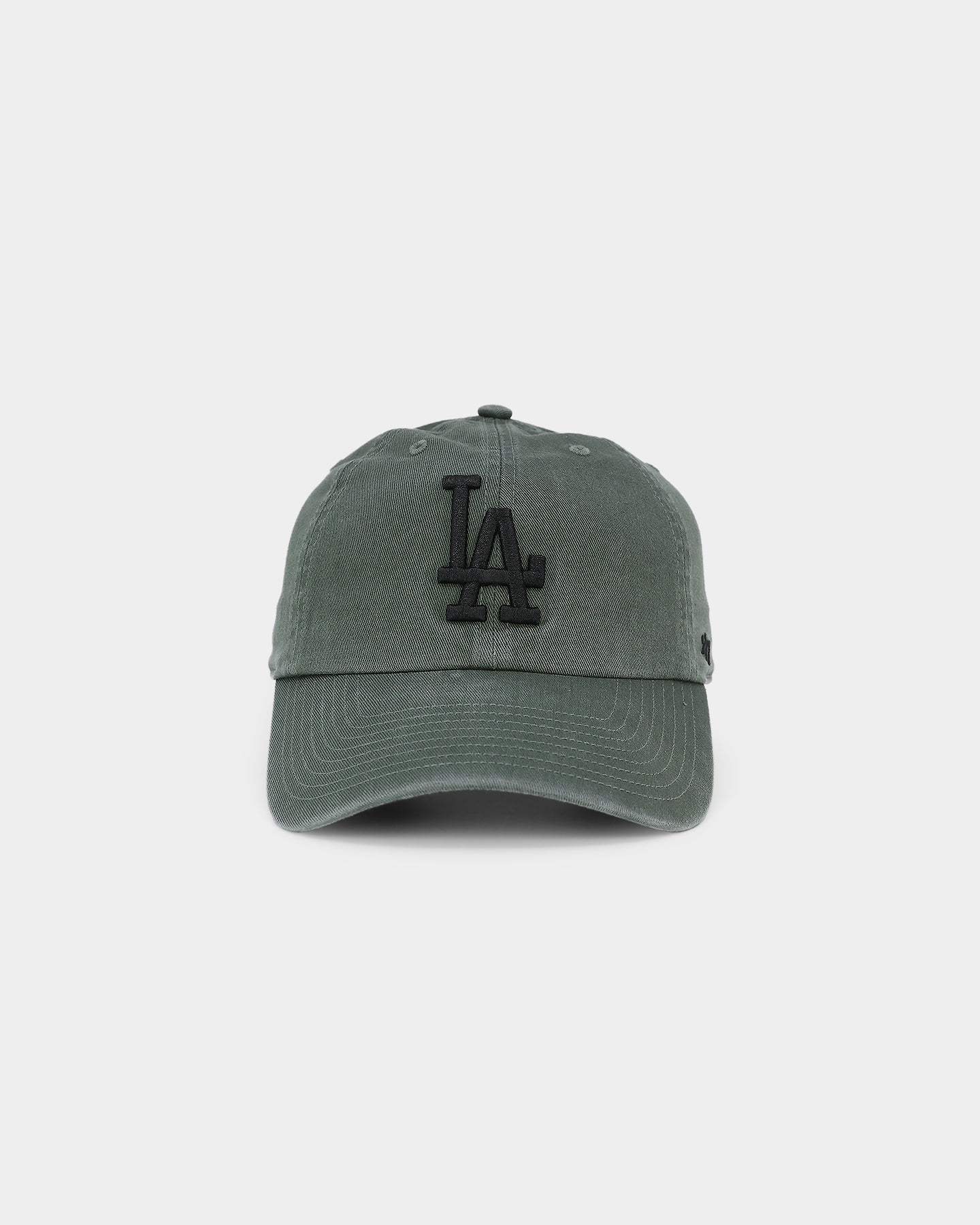 47 Brand Los Angeles Dodgers '47 Clean Up Strapback Moss Green Adjustable Hat - Vintage Baseball Cap for Men & Women - Perfect for Game Day, Casual Wear & Sports Fans