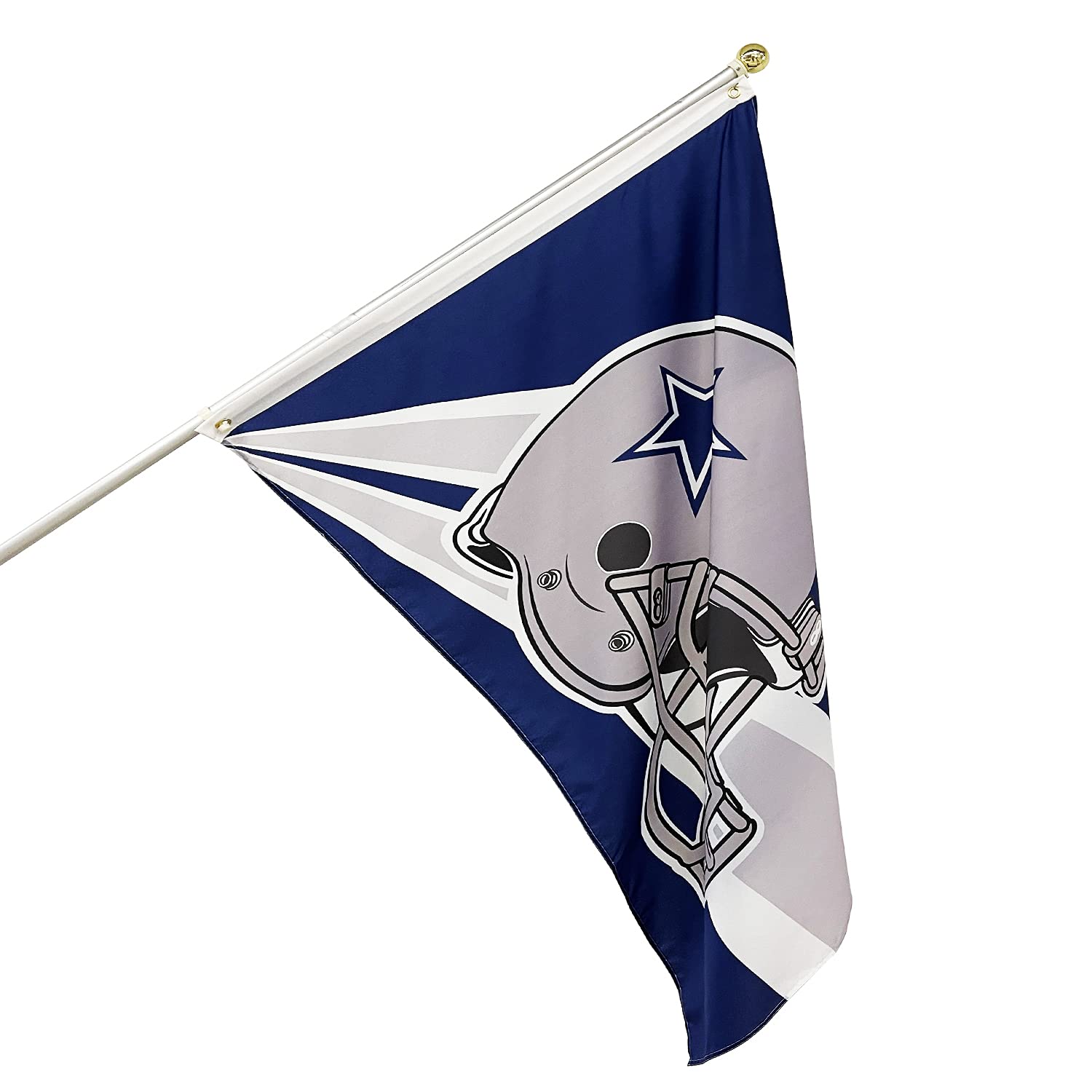 Dallas Cowboys 3x5 FT Premium Quality Fan Flag with 2 Brass Grommets - Fade Resistant, Thicker Material, Vivid Colors - Perfect for Game Day, Tailgating, Home & Office Decor