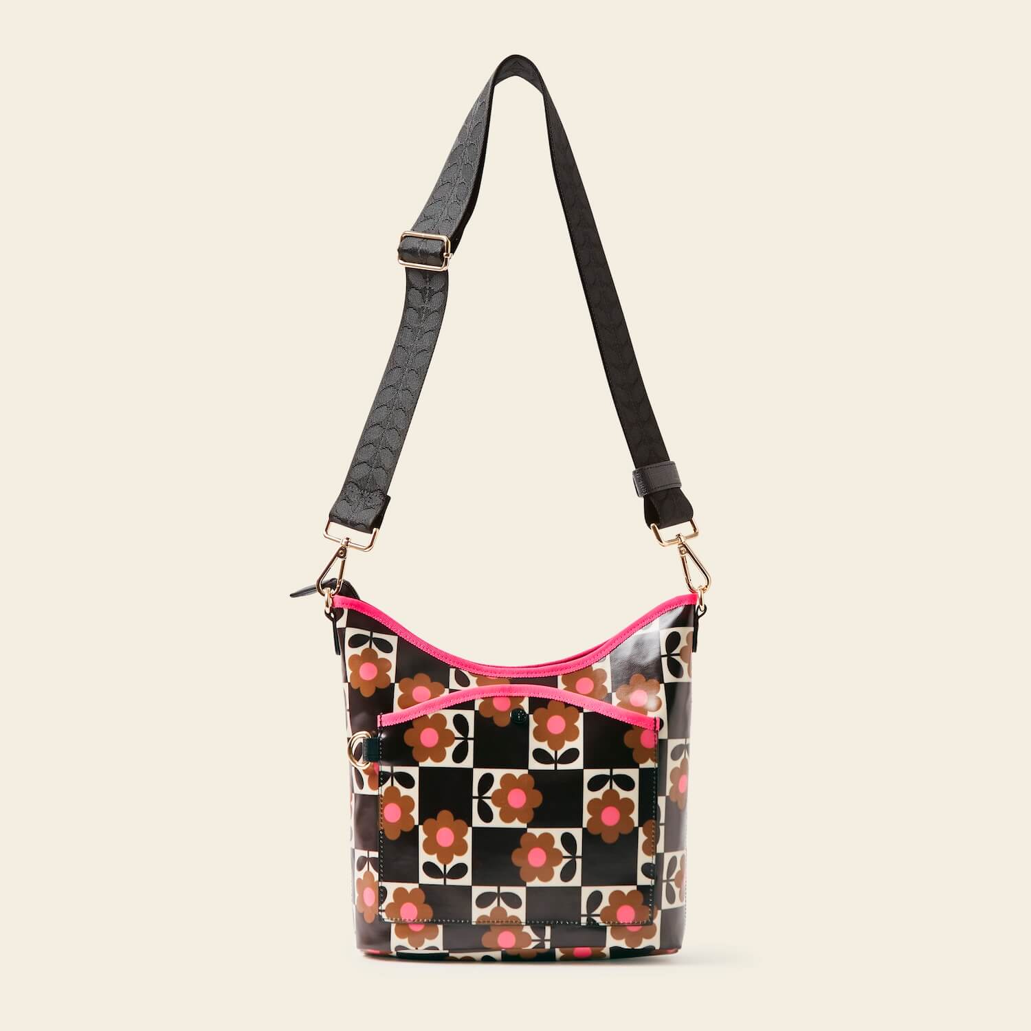 Crossbody Bag for Women - Stylish Cross Carry Flower Pot Chestnut Design - Perfect for Travel, Shopping & Everyday Use