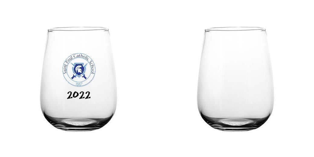 17 oz Stemless Wine Glasses Set of 4 - Printed BarConic® Unbreakable Shatterproof Tumblers - Perfect for Parties, Weddings, Home Decor & Outdoor Entertaining