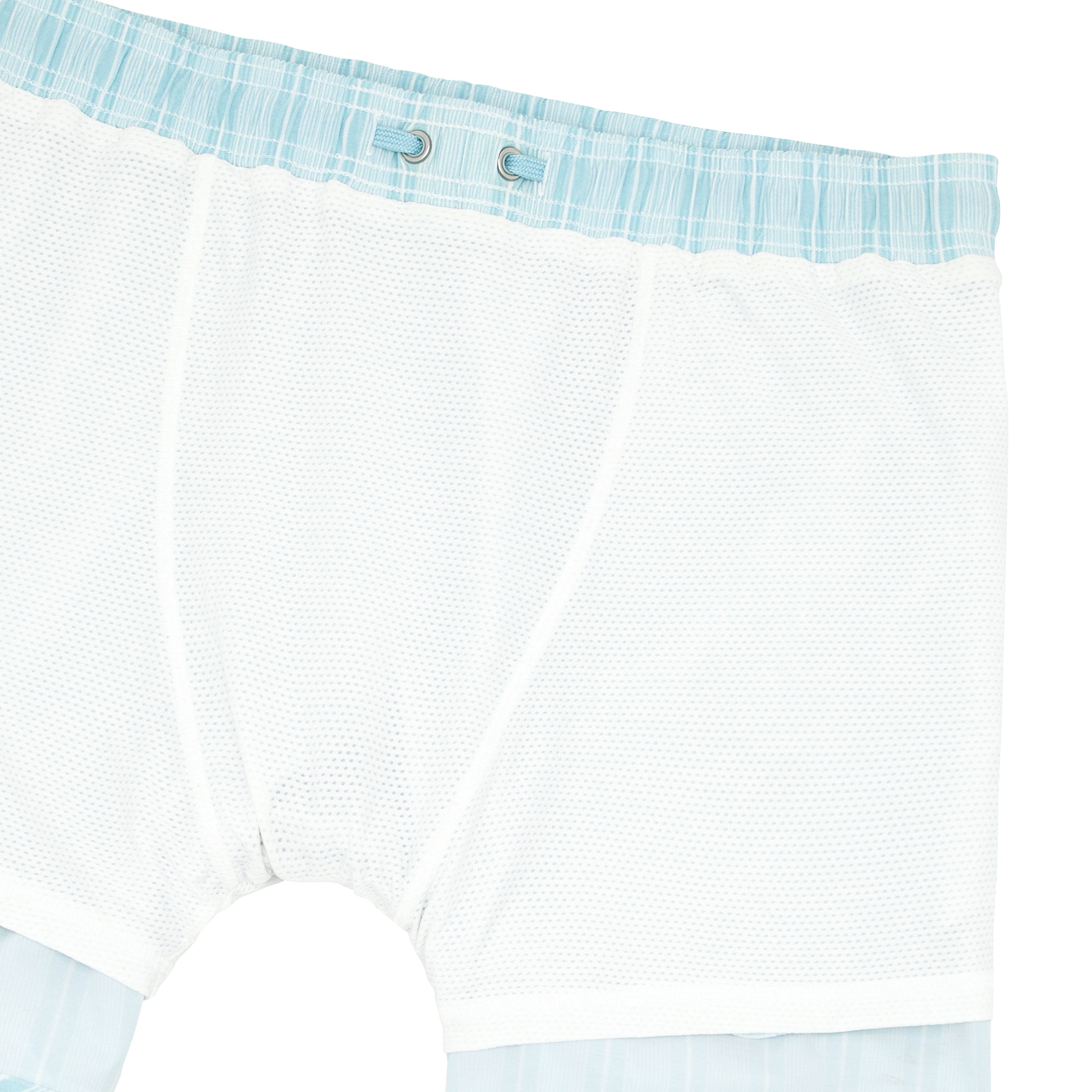 Men's Pacific Blue Stripe Classic Board Shorts - Comfortable Swim Trunks for Beach, Pool & Surfing | Quick-Dry & Stylish Swimwear for Summer Vacations