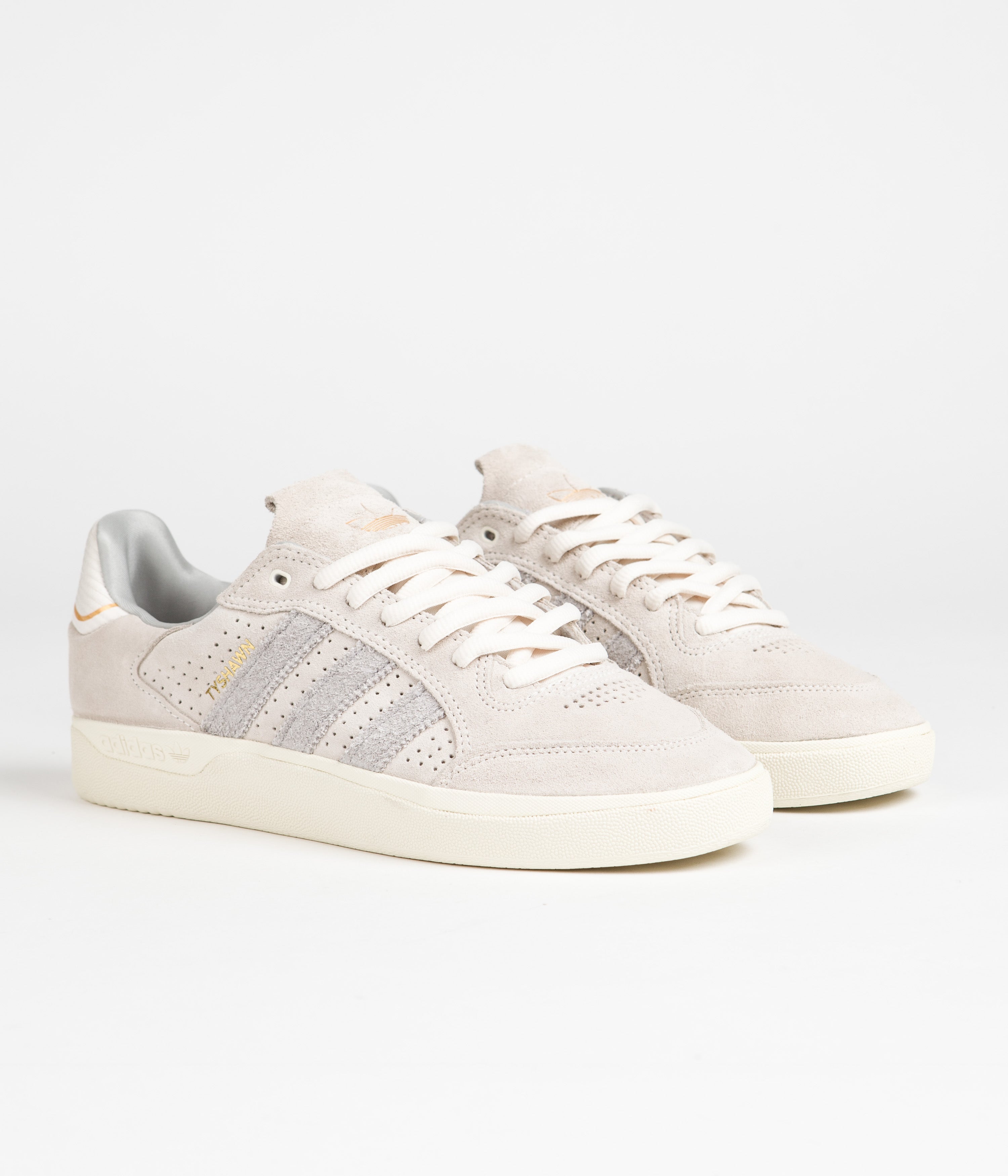 Adidas Tyshawn Low Sneakers - Chalk White/Grey/Cream White | Men's Casual Shoes for Walking, Running & Streetwear Fashion
