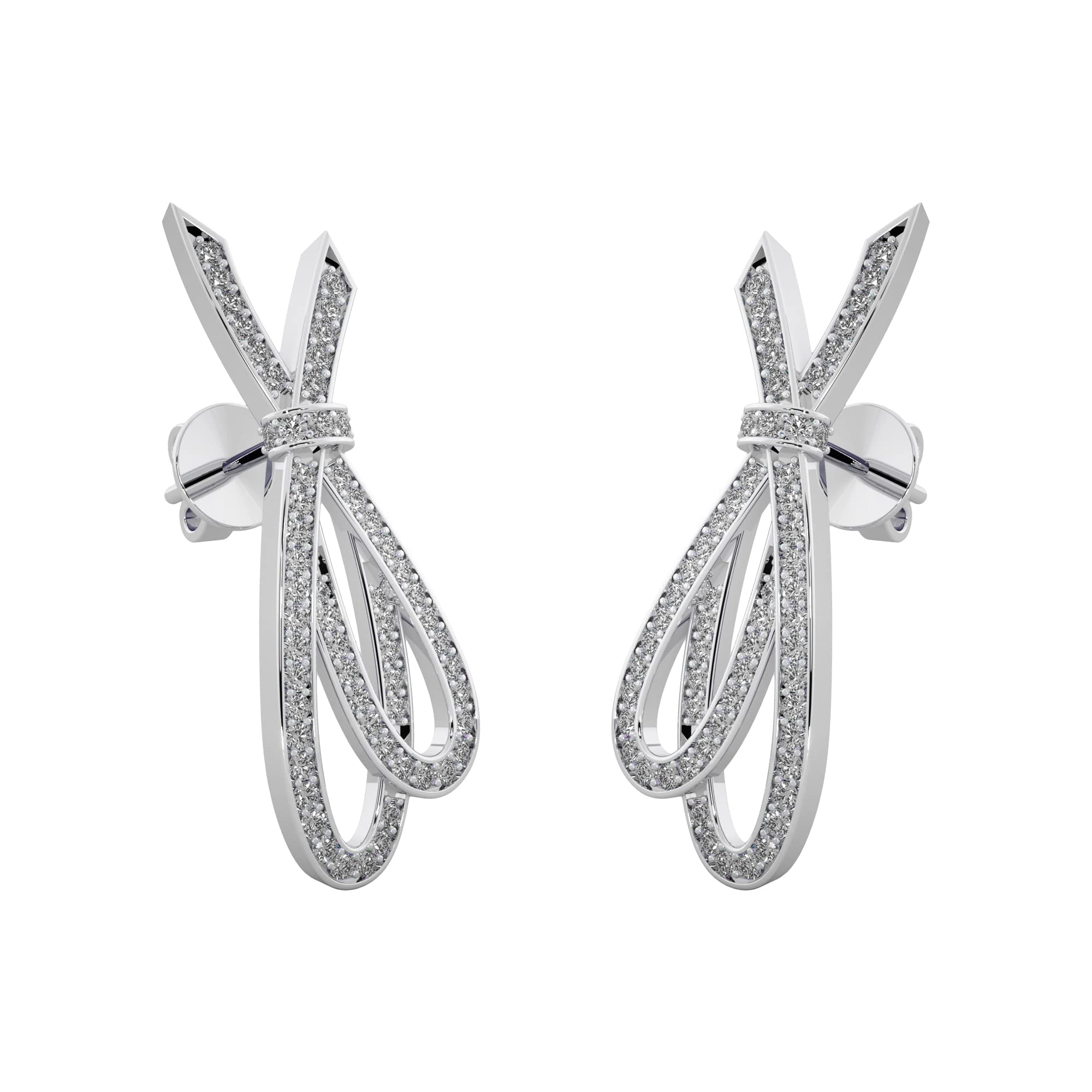 10K White Gold 0.60 Carat Natural Diamond Stud Earrings for Women & Girls - High Color SI Clarity, Elegant Everyday Jewelry Gift for Anniversary, Birthday & Special Occasions