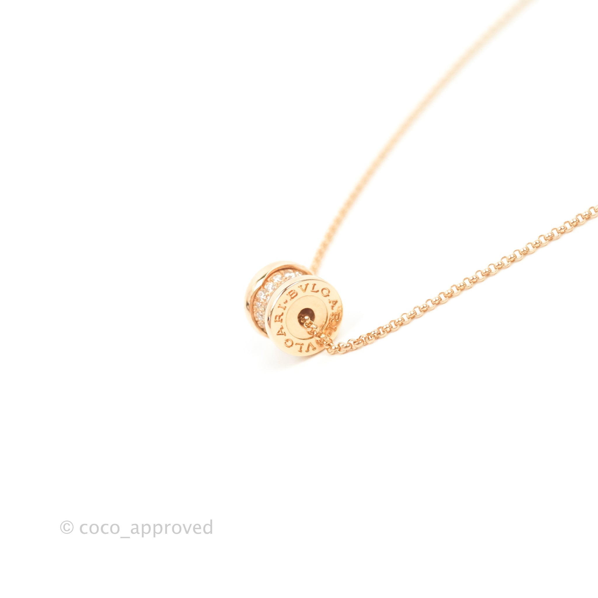 Bvlgari Mini Zero1 18K Rose Gold Diamond Necklace for Women - Luxury Italian Jewelry Gift for Anniversary, Valentine's Day & Special Occasions