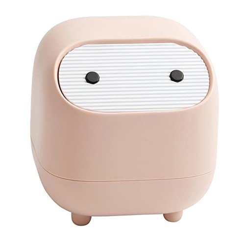 Baoblaze Small Trash Can - Mini Wastebasket & Desk Organizer for Home, Office, Bedroom, Bathroom - Pink | Perfect for Bedside, Study Table, Dorm Room & Workspace