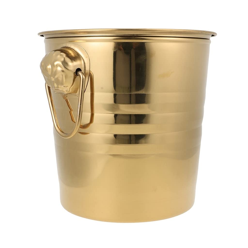MIAOHY 3L Stainless Steel Ice Bucket with Tiger Head Design - Heavy Duty Party Cooler for Champagne, Beer & Cocktails - Perfect for Weddings, BBQs & Outdoor Events