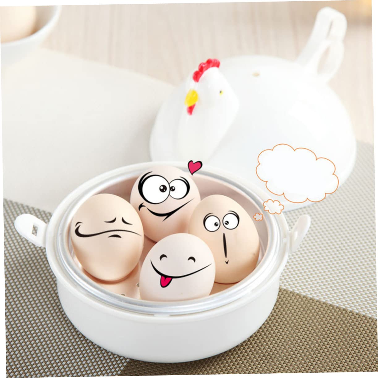 Zerodeko 4-Piece Microwave Egg Poacher Set - BPA-Free Egg Cooker Cups for Perfect Poached Eggs, Omelets & Boiled Eggs - Stovetop & Microwave Safe - Ideal for Breakfast, Meal Prep & Keto Diet