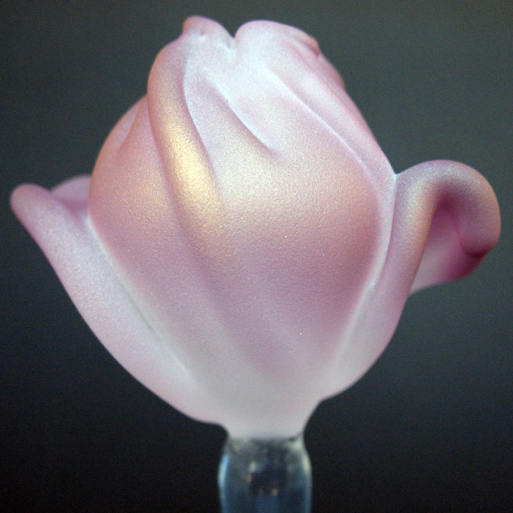 Hand Blown Glass Rose Perfume Bottle - Elegant Floral Fragrance Dispenser for Home Decor, Wedding Centerpieces & Luxury Gift Giving