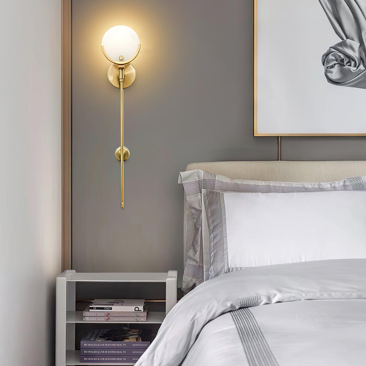 Stylish Ava Brass Wall Lamp - Vintage Sconce Lighting for Living Room, Bedroom & Hallway - Perfect for Ambient and Accent Lighting