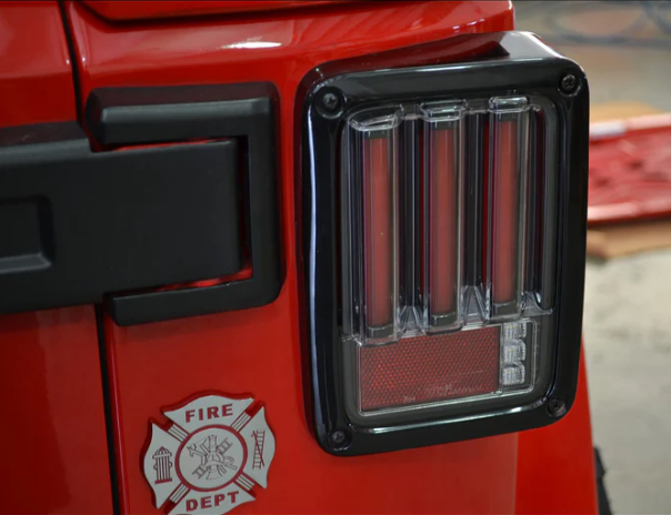 Jeep JK Wrangler 2007-2018 Smoked OLED Tail Lights - High Performance LED Brake Lights for Off-Road & Night Driving