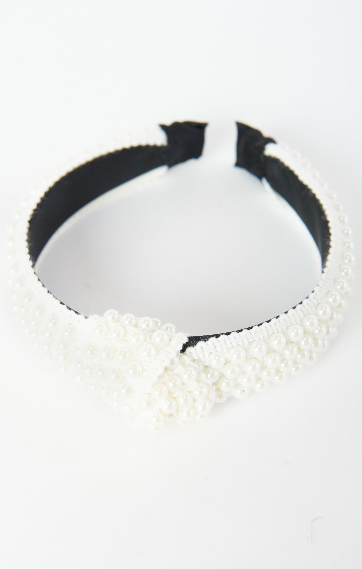 Milly Pearl Knotted Headband for Women - Elegant White Hair Accessory for Weddings, Parties & Everyday Style