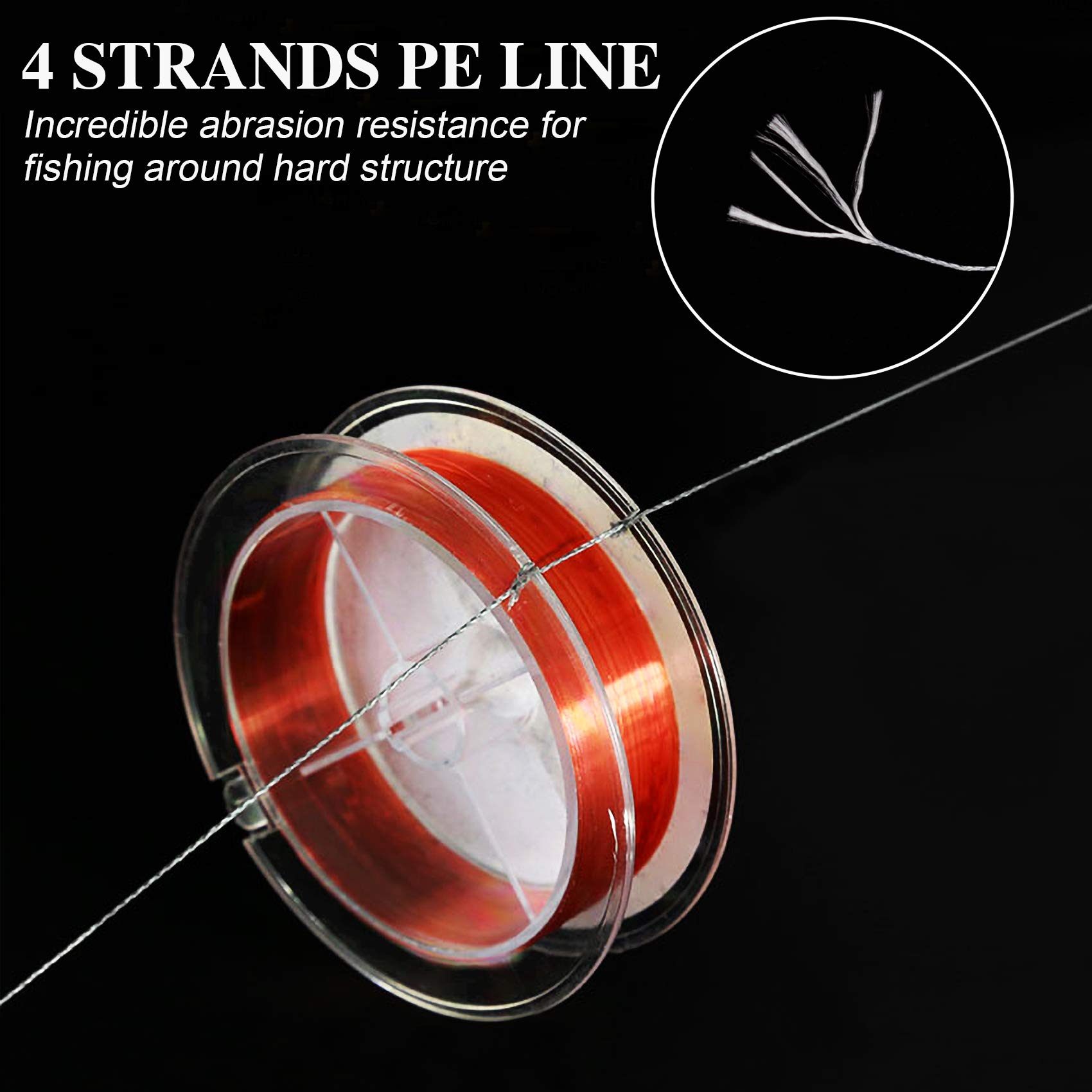 OROOTL Braided Fishing Line 10lb-133lb - 4 Strand High Strength Abrasion Resistant Fishing Braid - Zero Stretch for Saltwater & Freshwater - Green, Gray, Multicolor Options - Perfect for Bass, Trout, and Deep Sea Fishing