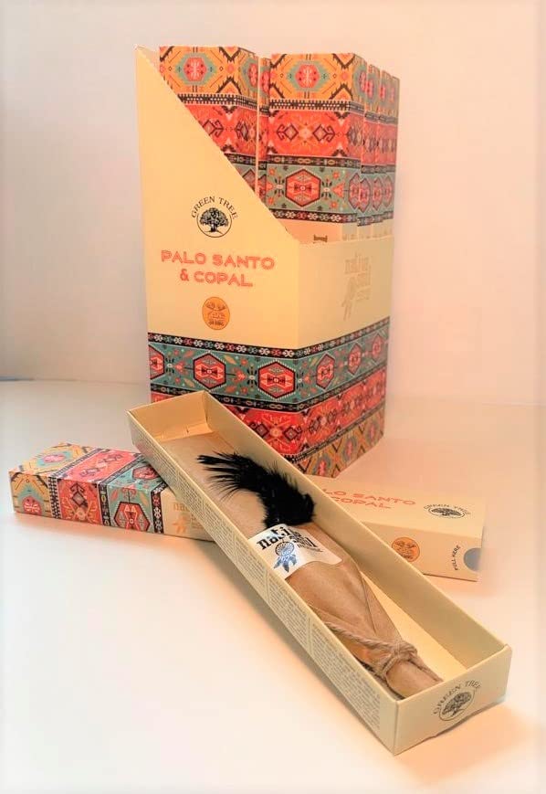Premium Palo Santo & Copal Incense Sticks - Kheops International Green Tree 15g for Meditation, Yoga & Spiritual Cleansing | Natural Aromatherapy for Home & Sacred Spaces