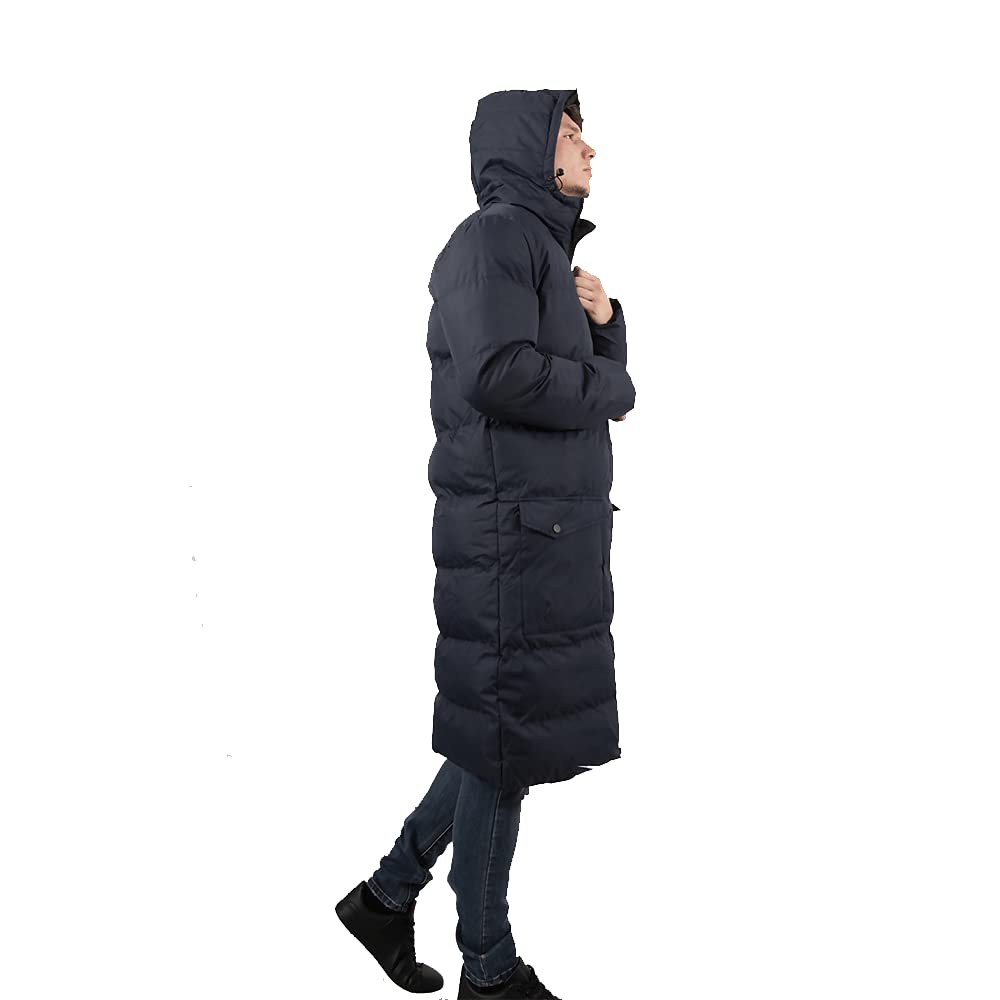 Aarhon Men's Longline Winter Jacket with Hood - UK S-XXL for Outdoor Adventures