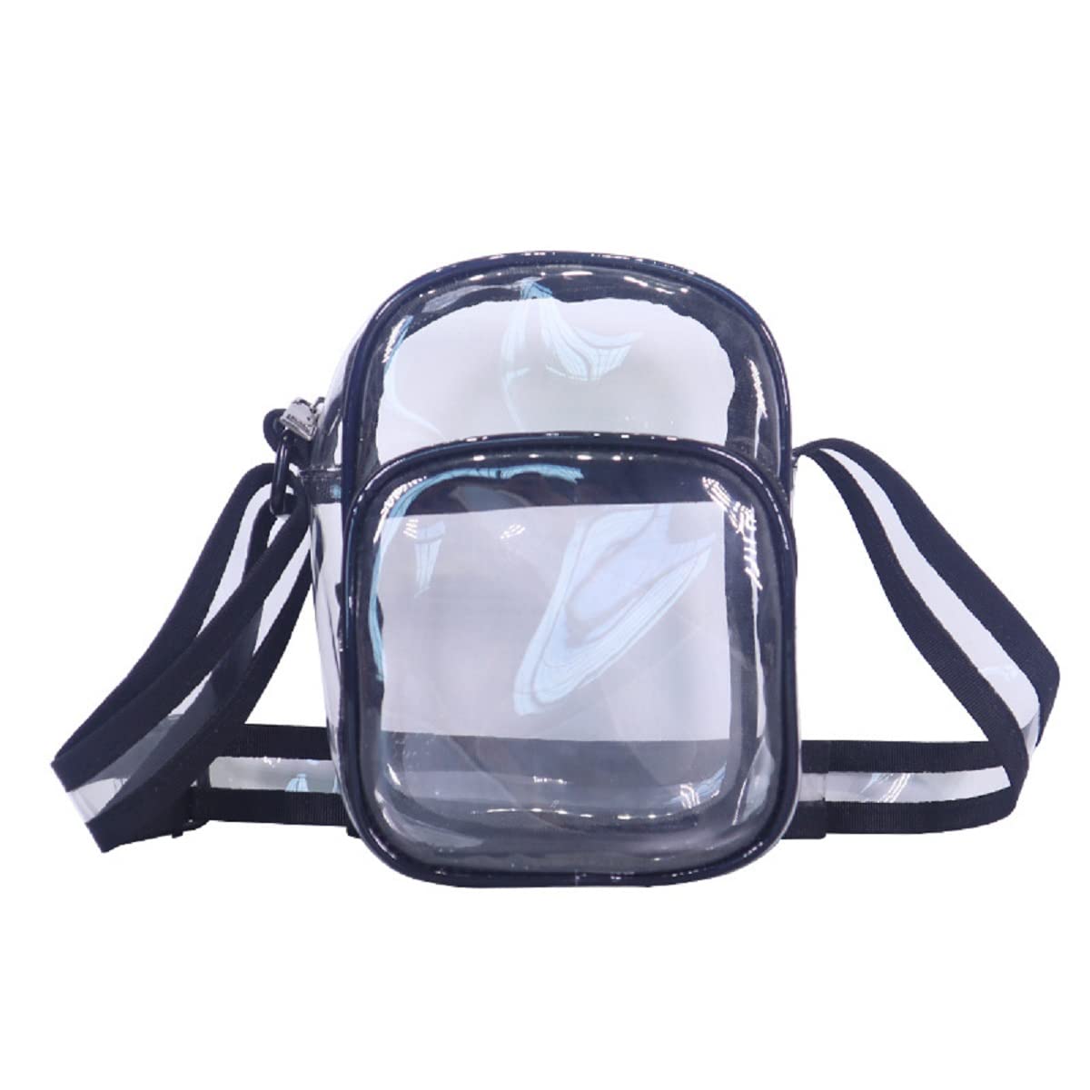 Clear Mini Messenger Bag for Men & Women - Transparent PVC Shoulder Bag Crossbody Satchel - Perfect for Travel, Work & Everyday Use