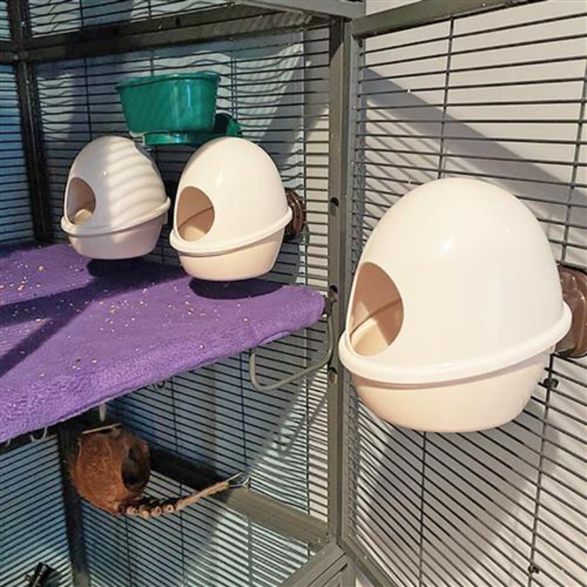 No Mess Press N' Slide Feed Station with Dome - Pet Food Dispenser for Cats & Dogs - Perfect for Home, Travel, and Outdoor Use