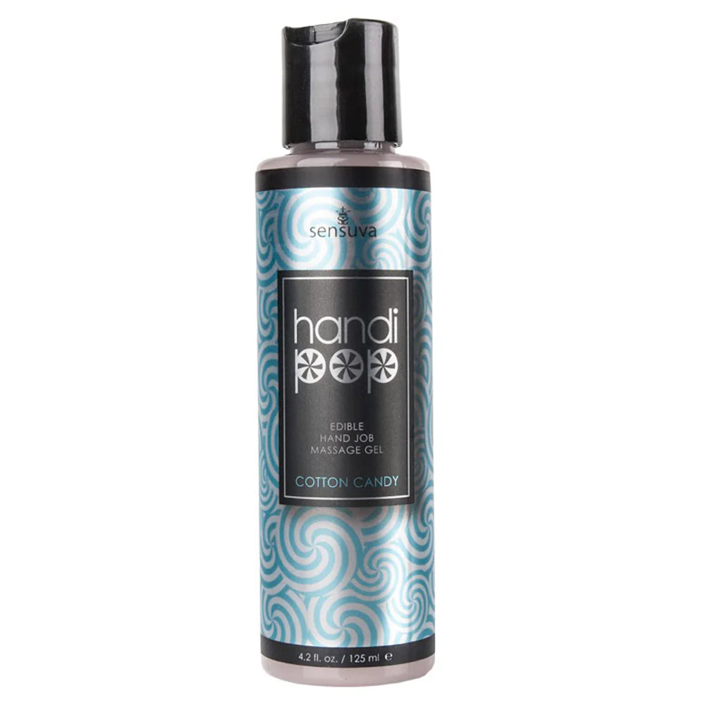 HandiPop Edible Massage Gel - Cotton Candy Flavored Personal Lubricant for Couples & Sensual Massage - Perfect for Romantic Nights & Intimate Moments