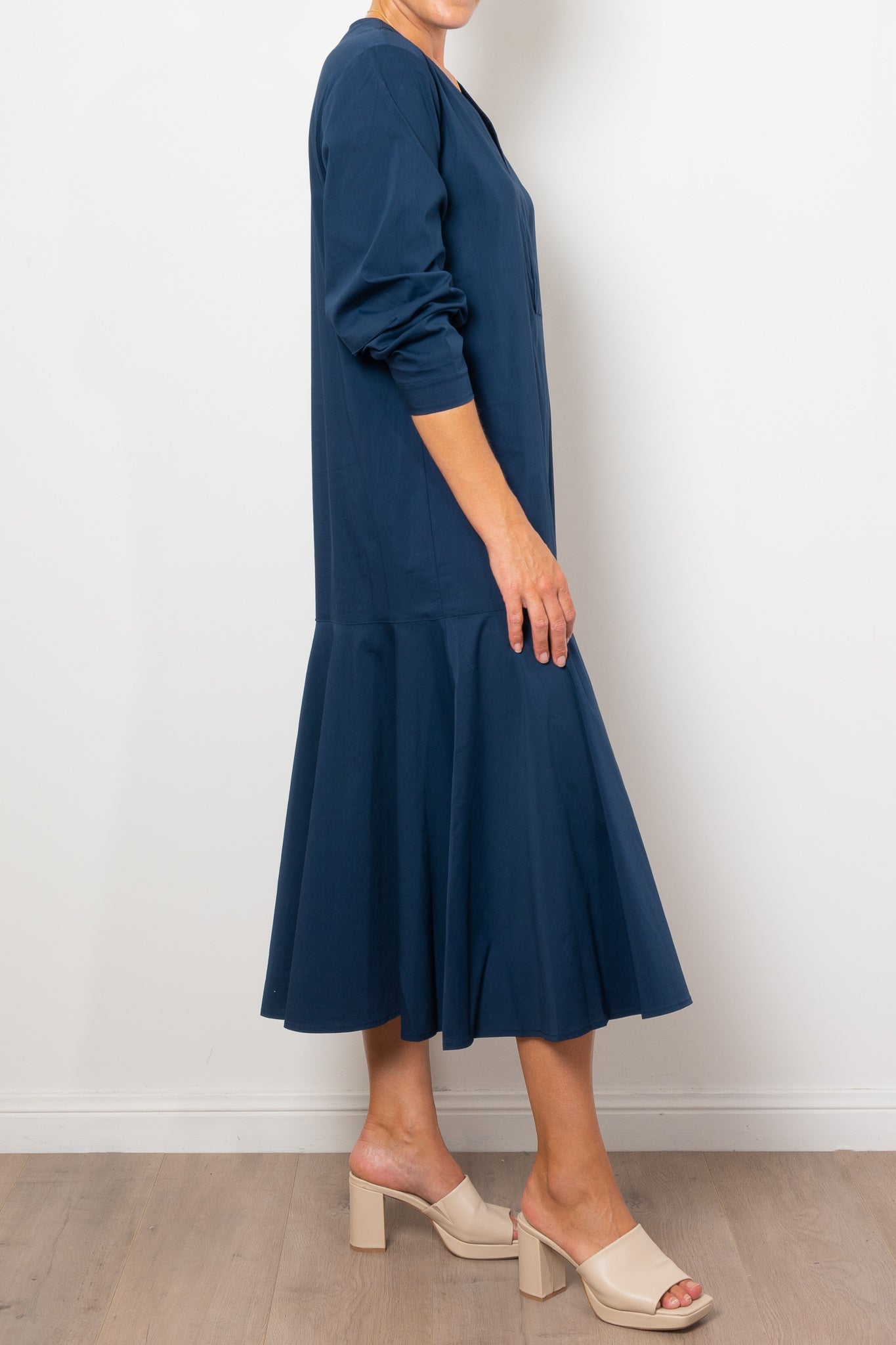 Mela Purdie Bell Sleeve Dress - Elegant Floral Print Microfiber Midi Dress for Women | Perfect for Parties, Weddings & Date Nights