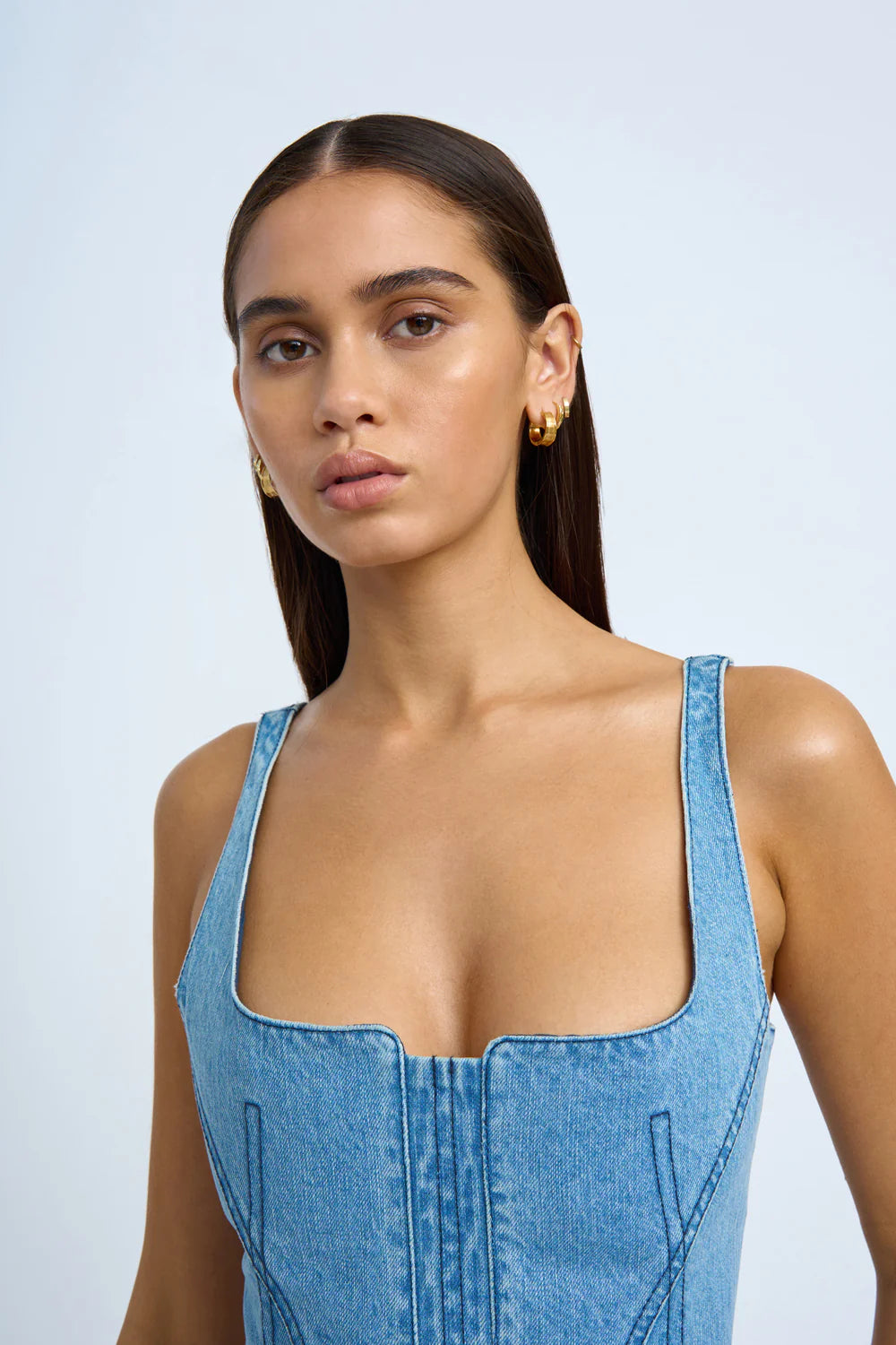 Blue Jean Beauty Bustier - Sexy Corset Top for Women | Perfect for Date Night, Parties & Lingerie Fashion