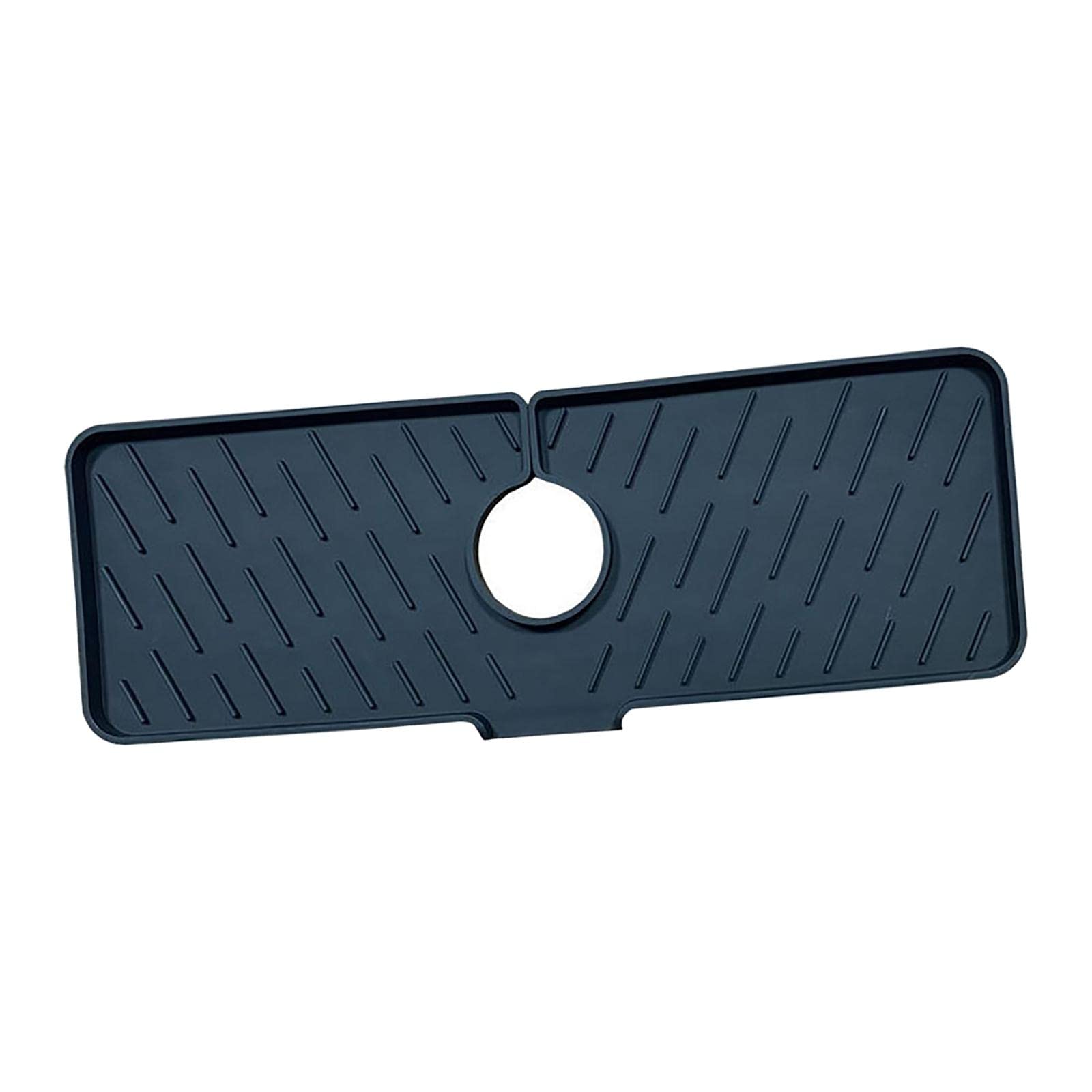 Non-Slip Silicone Sink Faucet Splash Guard - Black | Durable Sink Protector & Organizer | Perfect for Kitchen, Bathroom, Dorm, RV, Hotel & Restaurant Use | Prevents Water Splashes & Keeps Countertops Dry