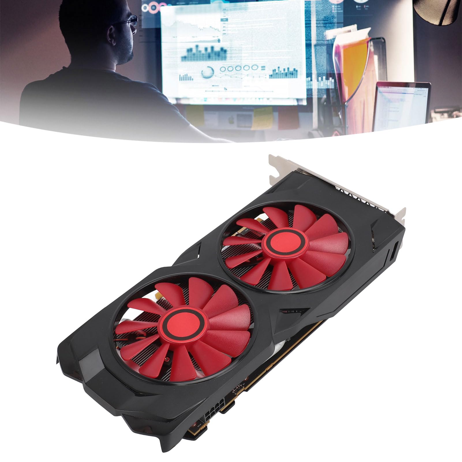 Annadue RX580 8GB GDDR5 256-bit Gaming Graphics Card - 1380MHz Core Clock, PCI Express 3.0 x16 - Perfect for 1080p Gaming, Video Editing & Cryptocurrency Mining