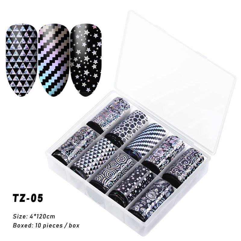 Premium BOX Transfer Foils TZ - 10 Rolls for Heat Press, DIY Crafts & Custom Apparel Decoration | Perfect for T-Shirts, Totes & Home Decor Projects