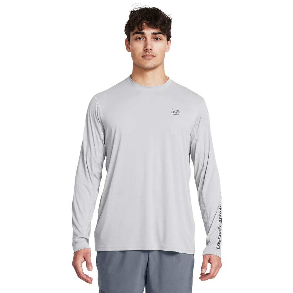 Men's Under Armour Fish Pro Long Sleeve Rash Guard - UPF 50+ Sun Protection, Quick-Dry Swim Shirt for Surfing, Fishing & Water Sports
