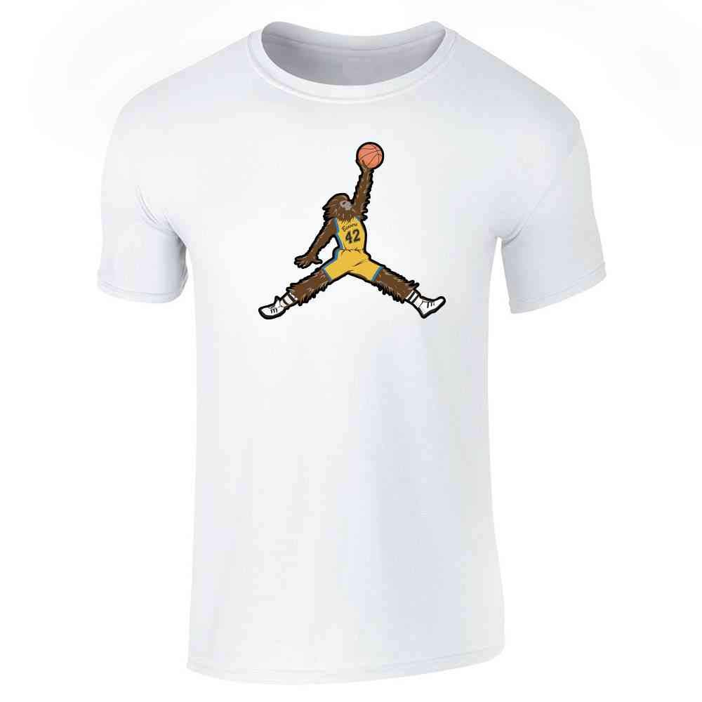 Pop Threads Air Wolf Dunking Graphic Tee - Men's Vintage Basketball T-Shirt - Soft Cotton Casual Shirt for Streetwear, Sports & Everyday Wear