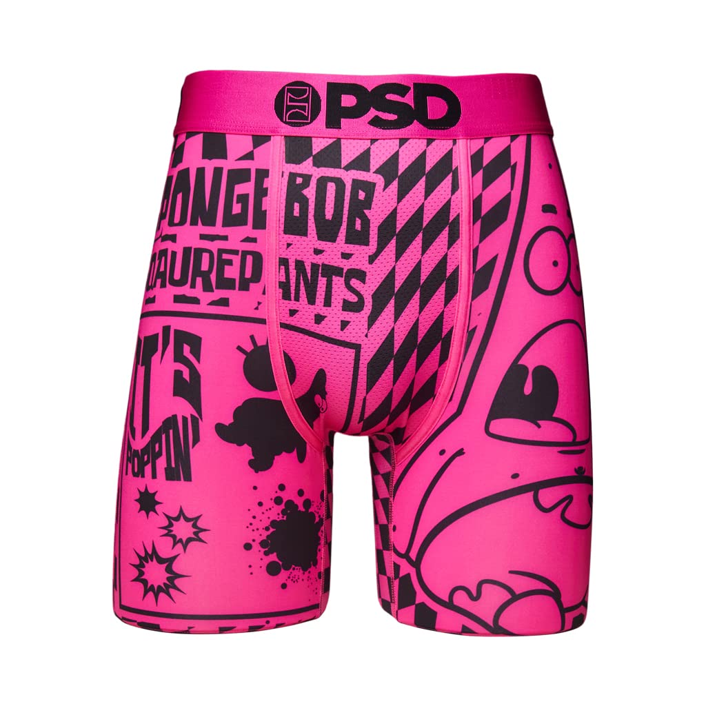 Spongebob Squarepants Boxer Briefs for Men - Soft Breathable Moisture Wicking Underwear with Support - Perfect for Daily Wear, Lounge & Sleep
