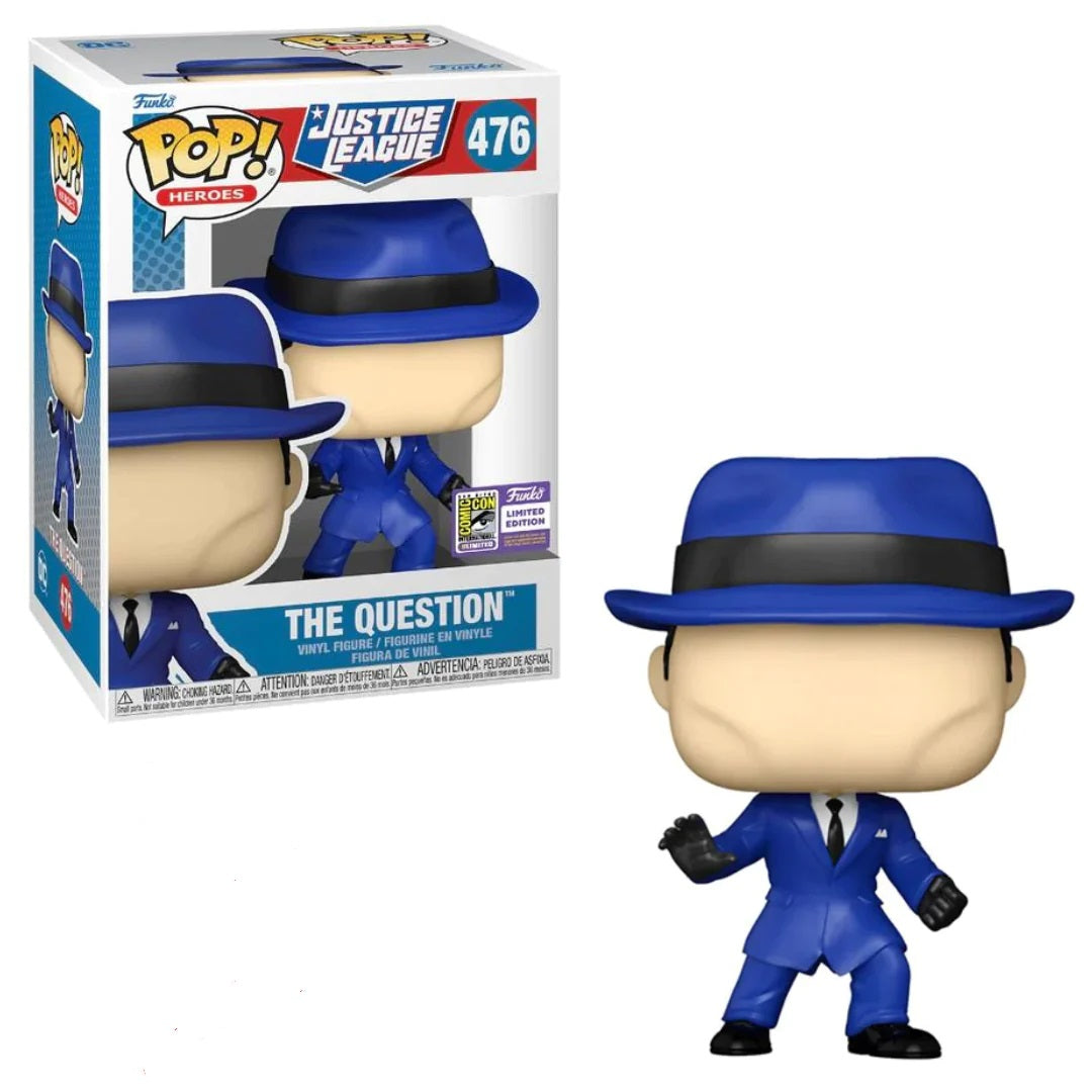 DC Universe Pop! Vinyl Figure The Question - Justice League Collectible - SDCC 2023 Exclusive #476 - Perfect for Comic Book Fans & Collectors Display