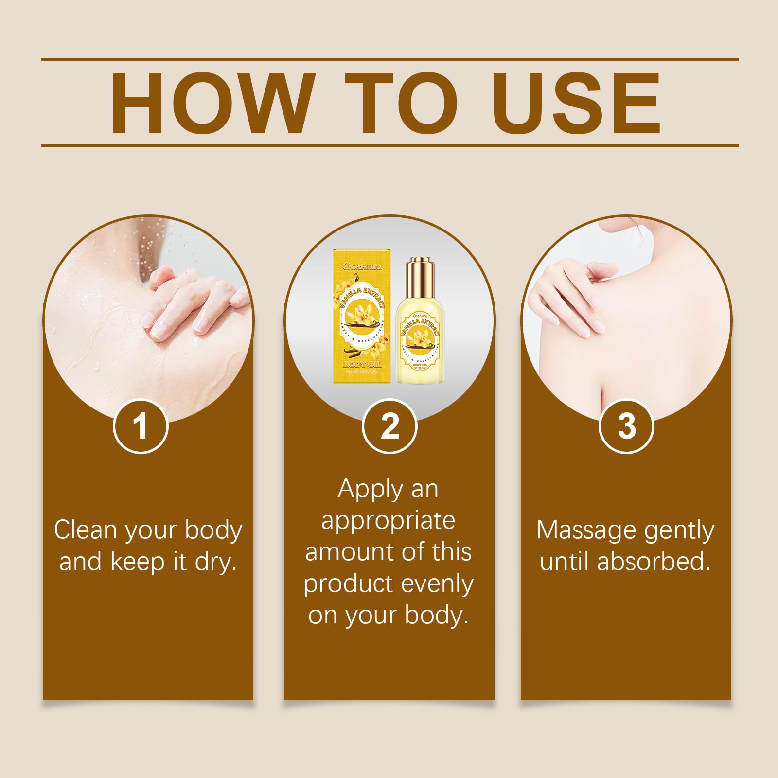 6 PCS Vitamin E Hydrating Body Oil with Olive Oil - Moisturizing Scented Massage Oil for Dry Skin, After Shower Care, Gua Sha & Relaxation - Perfect for Spa Nights & Self-Care Routines