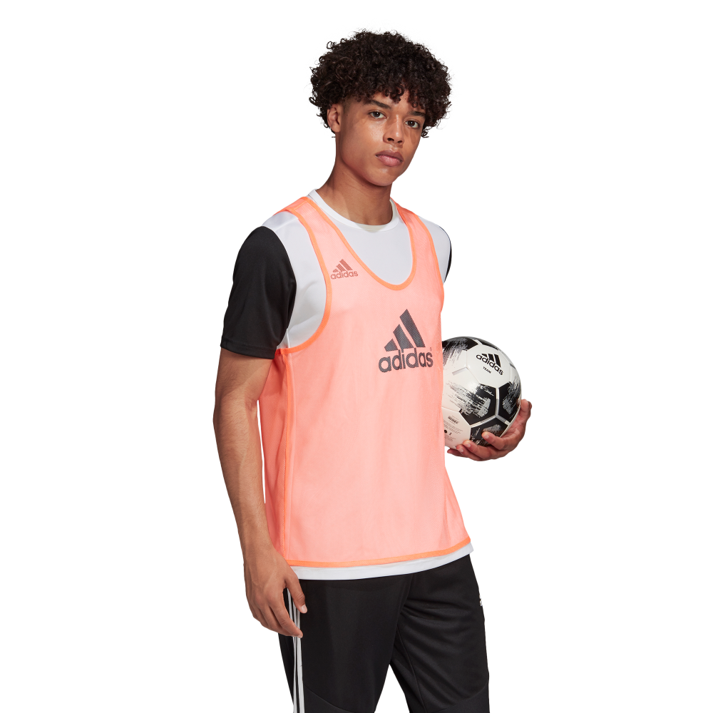Adidas TRG 14 Training Bib - Coral - Breathable Soccer Practice Vest for Men & Women - Perfect for Football Drills, Team Sports & Outdoor Workouts