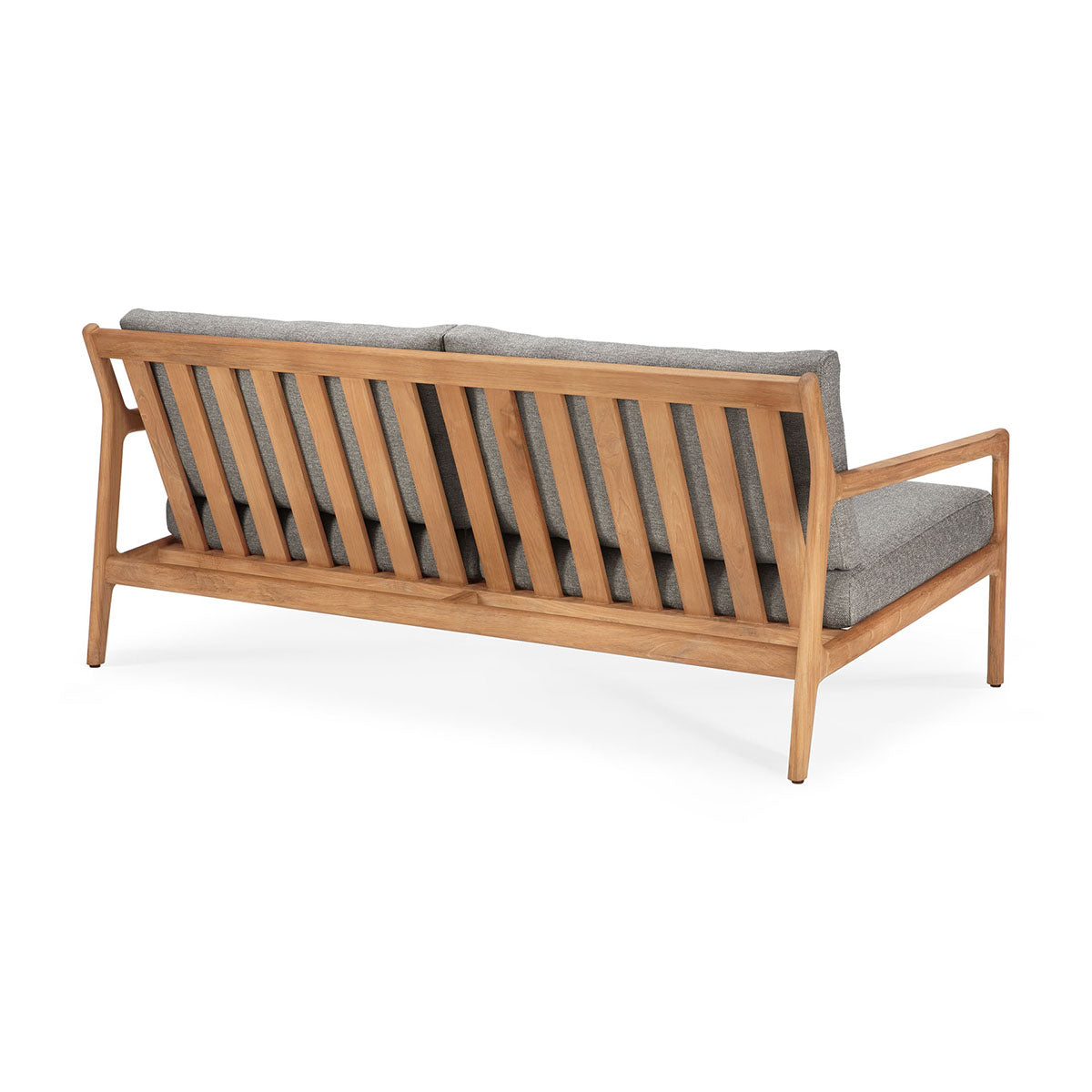 Outdoor 3-Seater Sofa with Teak Frame & Mocha Fabric - Waterproof & Durable Patio Furniture for Garden, Poolside, or Backyard Relaxation