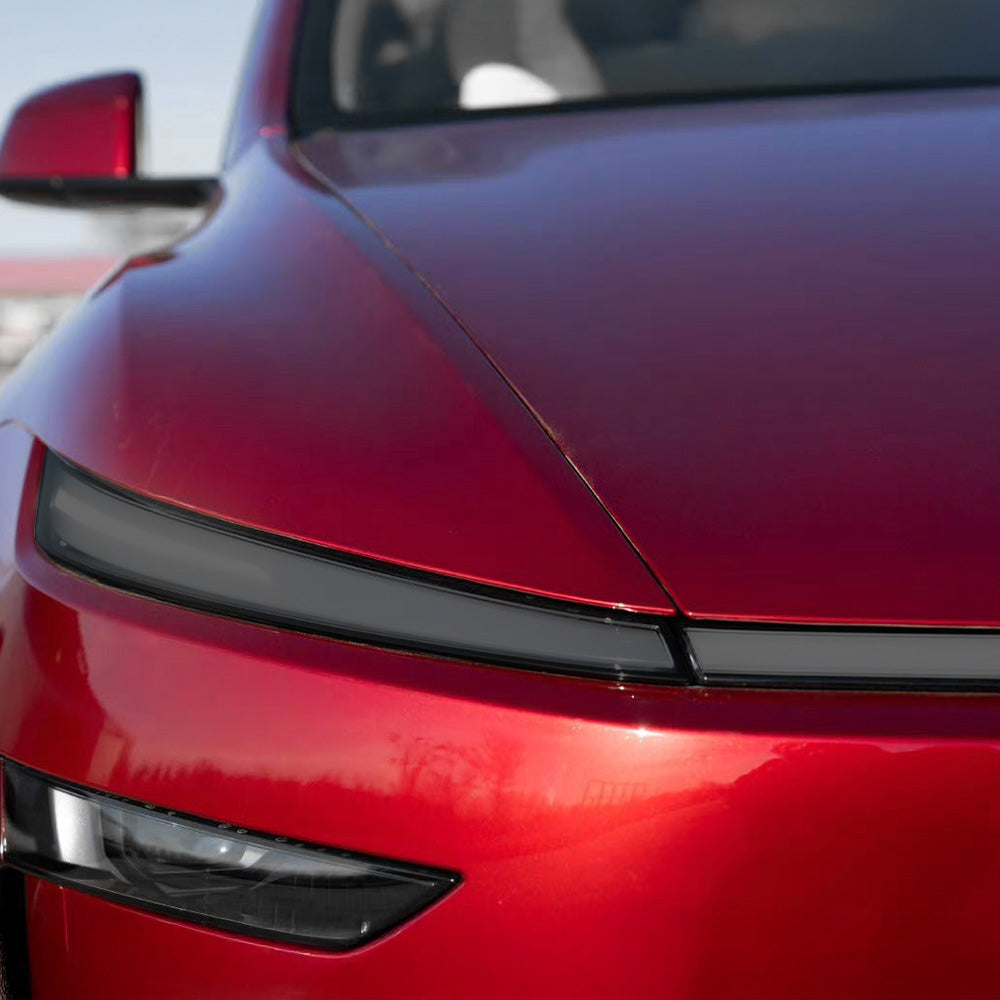 2025+ Tesla Model Y Juniper SmartLight UV Reactive TPU Headlight Bar Film Covers - Self-Adjusting 70% Tint for Safe Night Driving | Durable Protection & Enhanced Visibility | Perfect for Daily Commute & Road Trips