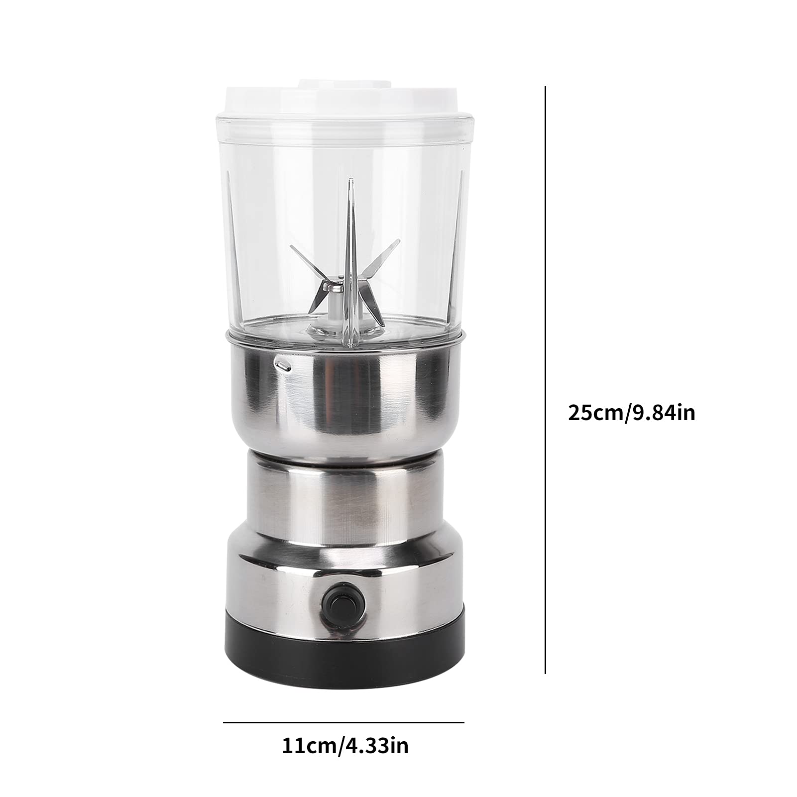 Electric Grain Grinder & Coffee Bean Grinder - 300W Stainless Steel Powder Grinder Machine for Herbs, Grains, Nuts | Automatic Grain Mill Grinder with US Plug 110V | Perfect for Home Kitchen, Coffee Shops & Baking