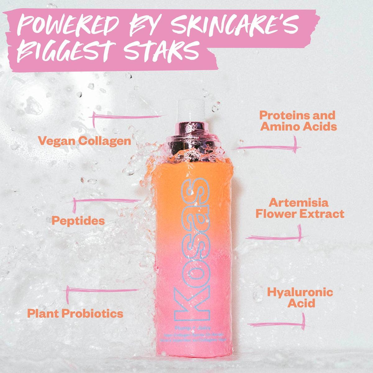 Plump + Juicy Vegan Collagen Spray On Serum for Face - Hydrating Anti-Aging Skincare Treatment | Perfect for Dry Skin & Fine Lines Reduction | Use Daily for Glowing Complexion