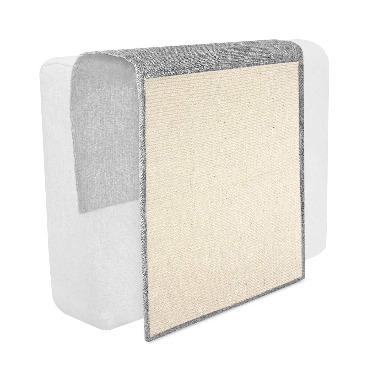 Navaris Natural Sisal Cat Scratch Mat - Durable Sofa Protector & Furniture Guard for Cats - Anti-Scratch Carpet for Bed, Chair, Couch - Perfect for Indoor Cats & Pet-Friendly Homes