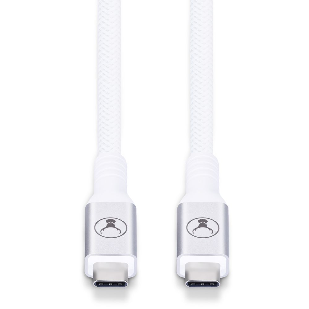 Bonelk USB C to USB C Fast Charging Cable 20Gbps 240W PD - 6.6ft/2m Durable Nylon Braided White USB-C Cable for MacBook Pro, iPad Pro, Samsung Galaxy - Perfect for Home, Office & Travel Charging