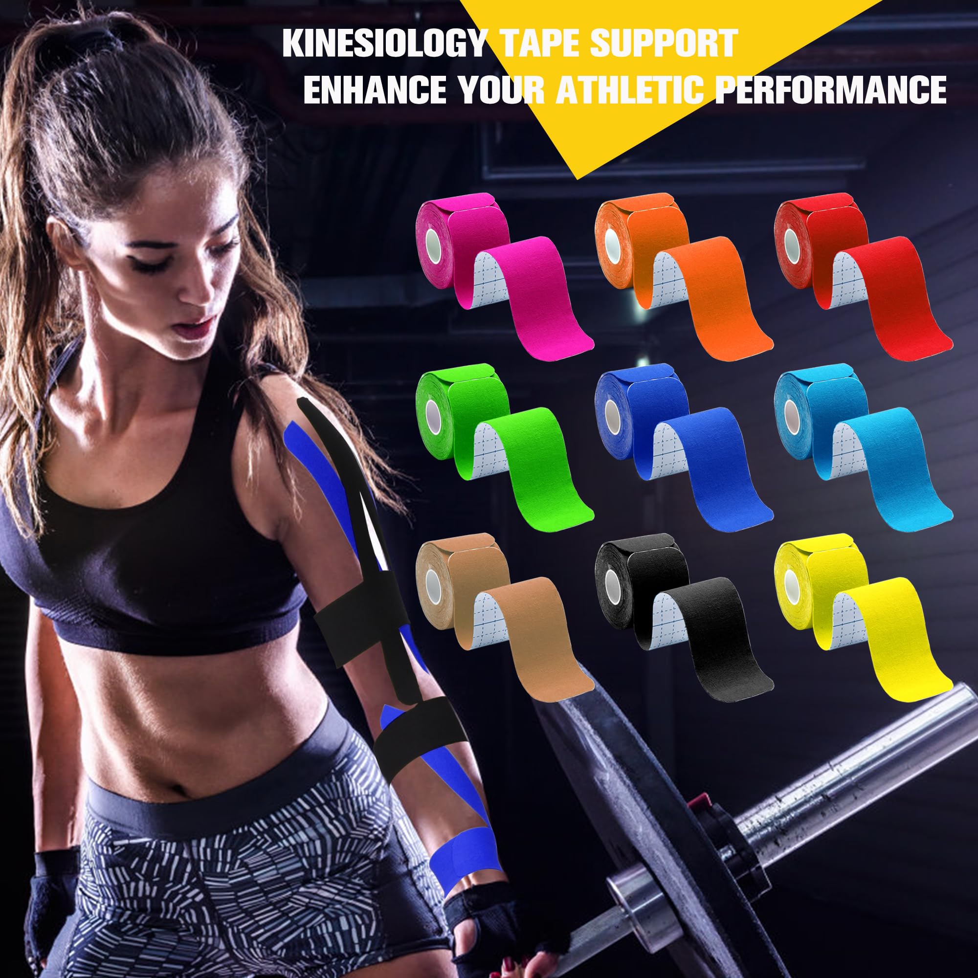 Premium Kinesiology Tape Precut 2 Rolls Pack - Athletic Sports Tape for Muscle & Joint Pain Relief - 40 Strips for Knee, Ankle, Shoulder, Back & Plantar Fasciitis Support - Latex-Free, Water-Resistant, Beige - Ideal for Athletes, Runners & Physical Therapy Recovery